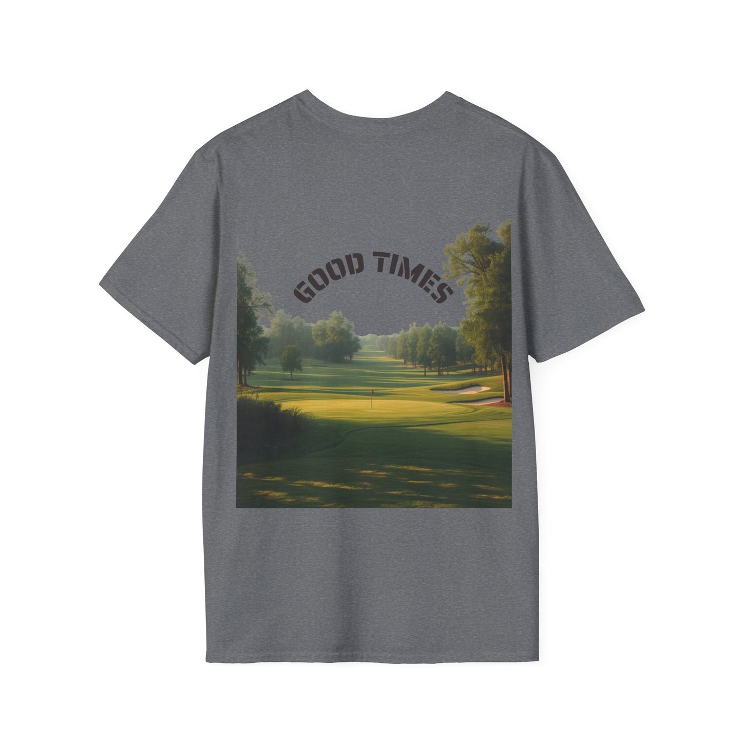 Golf Scene Back - Print T-Shirt Good Times Slogan - SJM Print Store