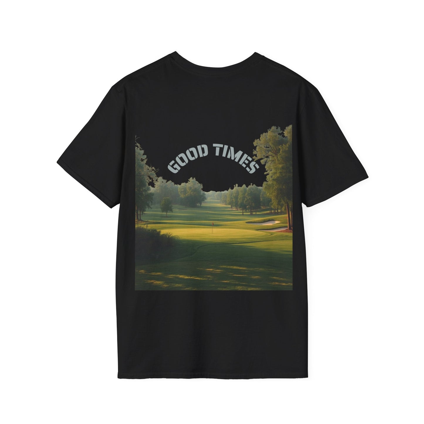 Golf Scene Back - Print T-Shirt Good Times Slogan - SJM Print Store