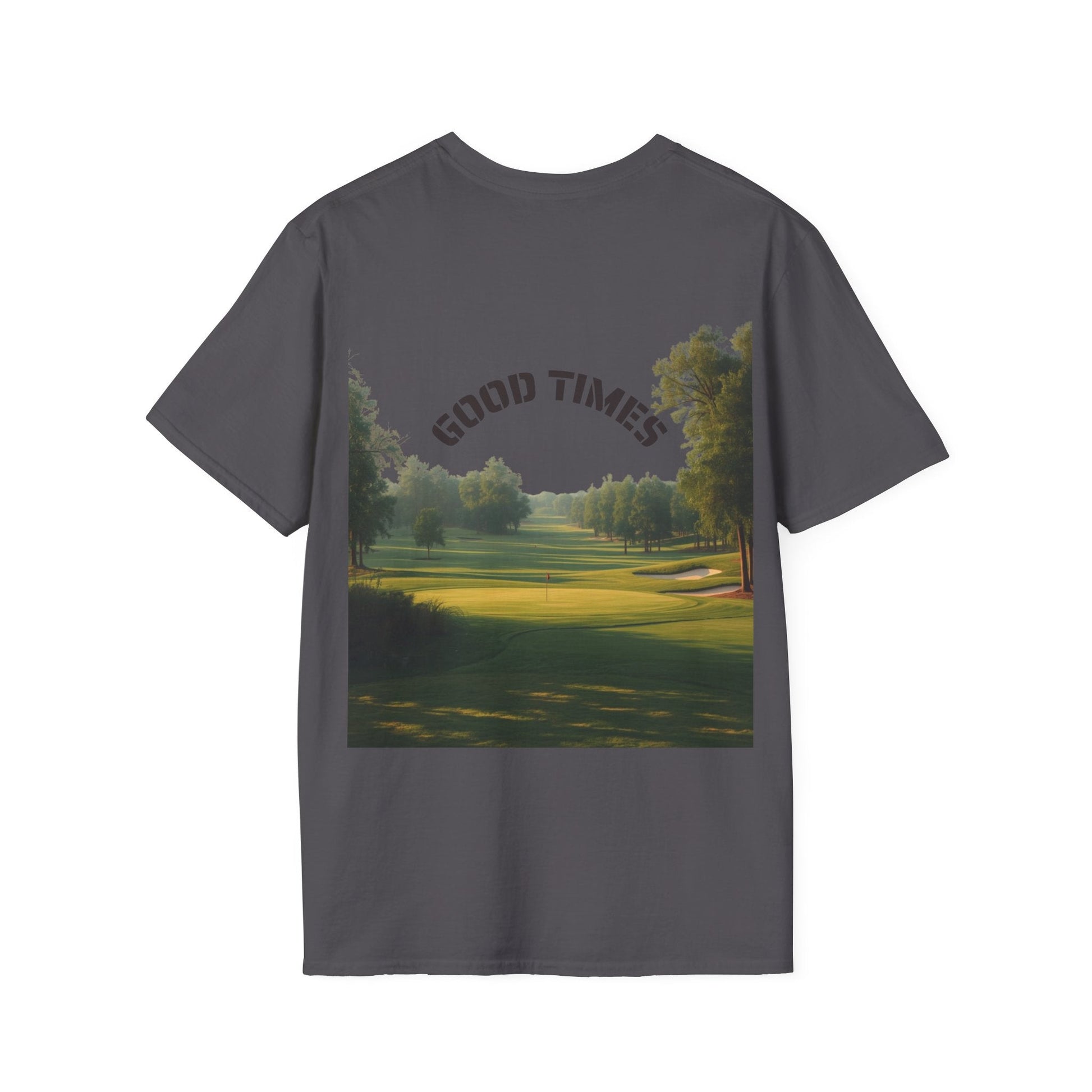 Golf Scene Back - Print T-Shirt Good Times Slogan - SJM Print Store