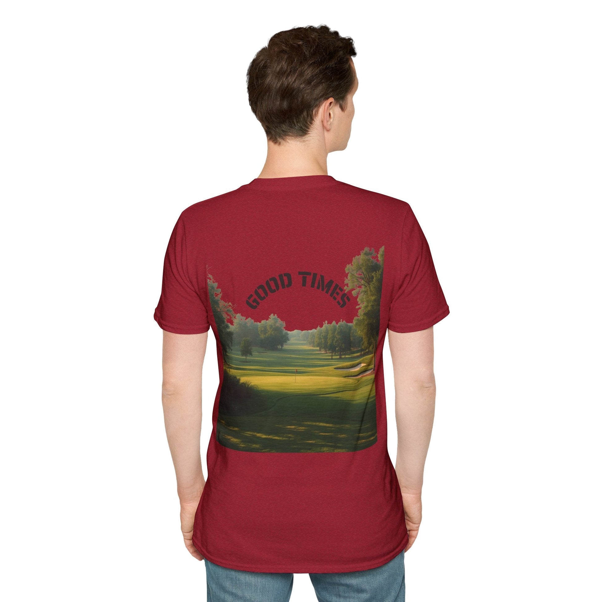 Golf Scene Back - Print T-Shirt Good Times Slogan - SJM Print Store