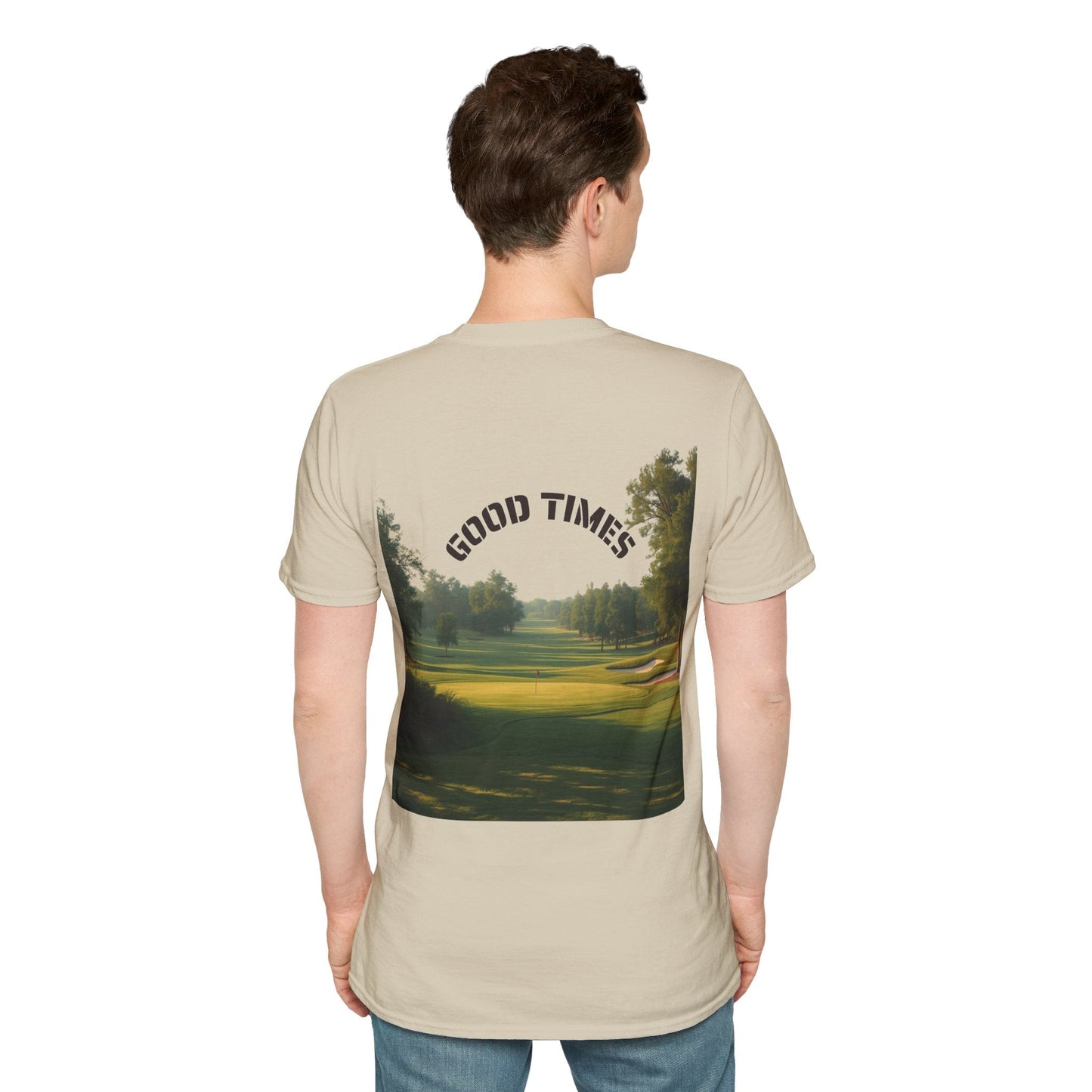 Golf Scene Back - Print T-Shirt Good Times Slogan - SJM Print Store