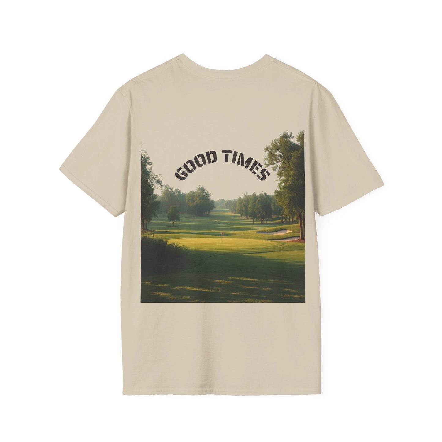 Golf Scene Back - Print T-Shirt Good Times Slogan - SJM Print Store