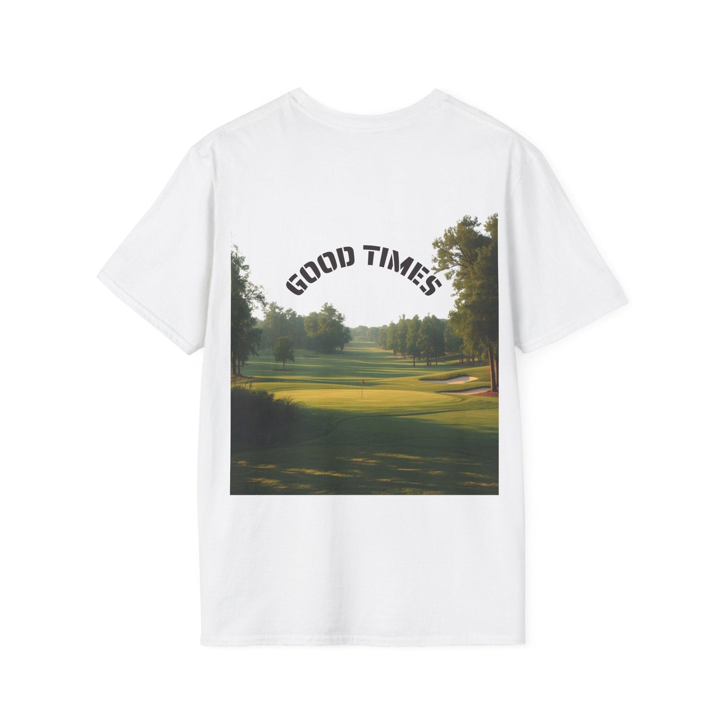 Golf Scene Back - Print T-Shirt Good Times Slogan - SJM Print Store