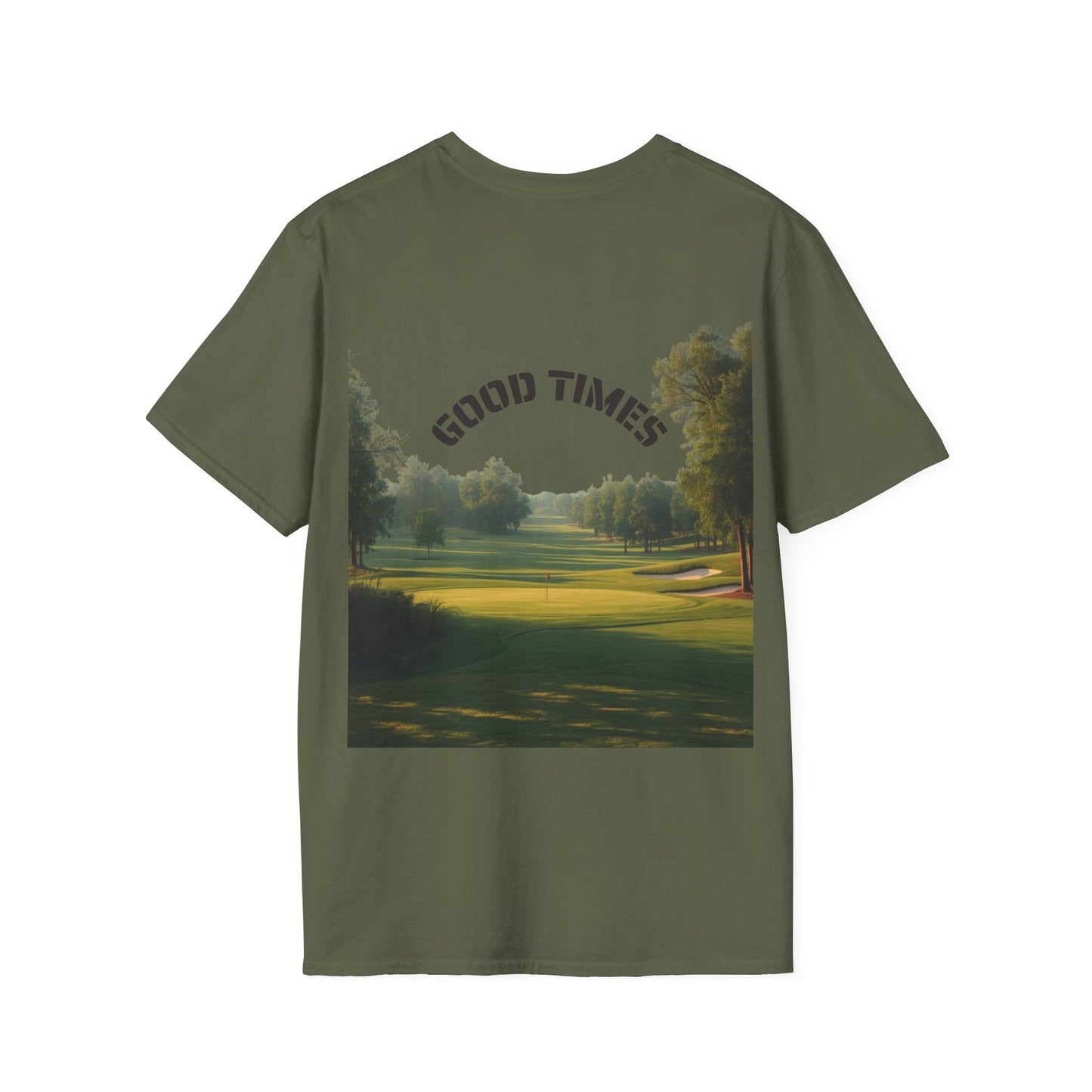 Golf Scene Back - Print T-Shirt Good Times Slogan - SJM Print Store