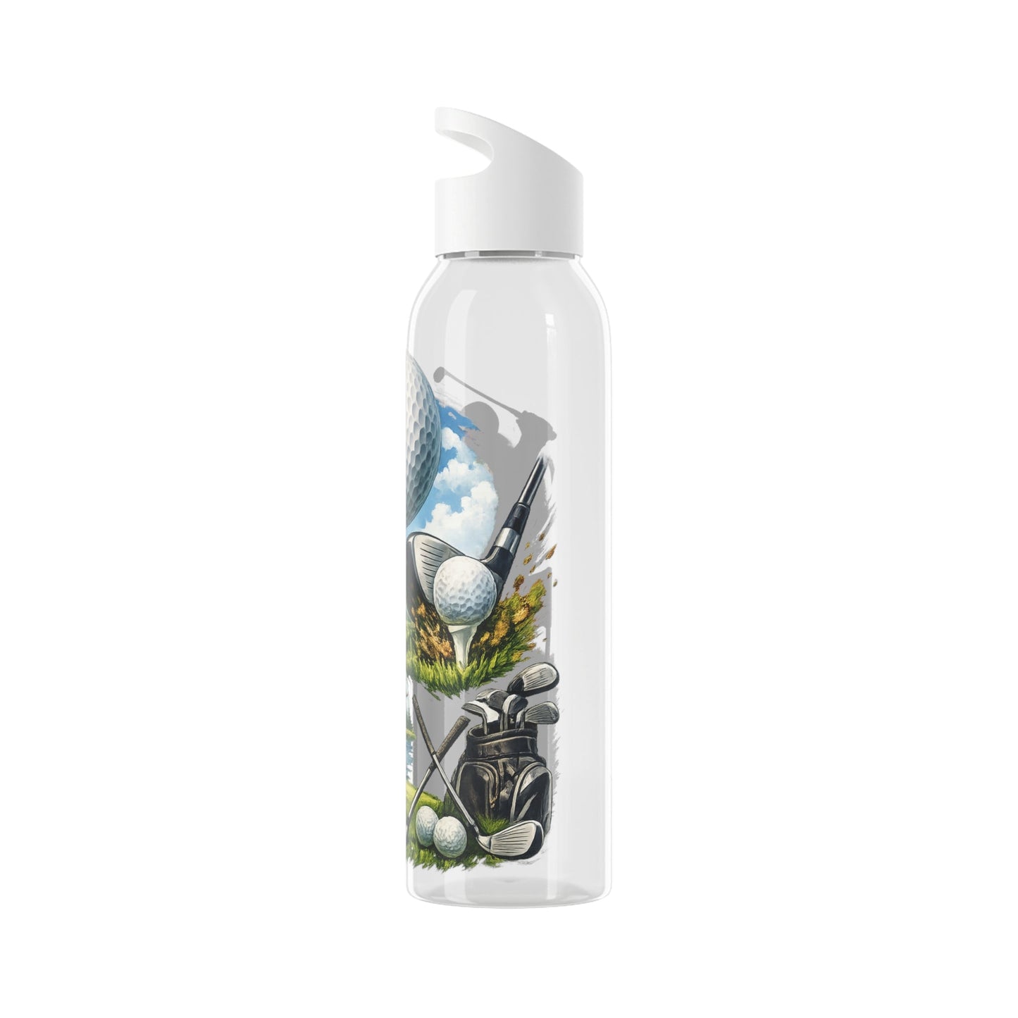 Golf Scene Water Bottle â€” Male Golfer & Course Design - SJM Print Store