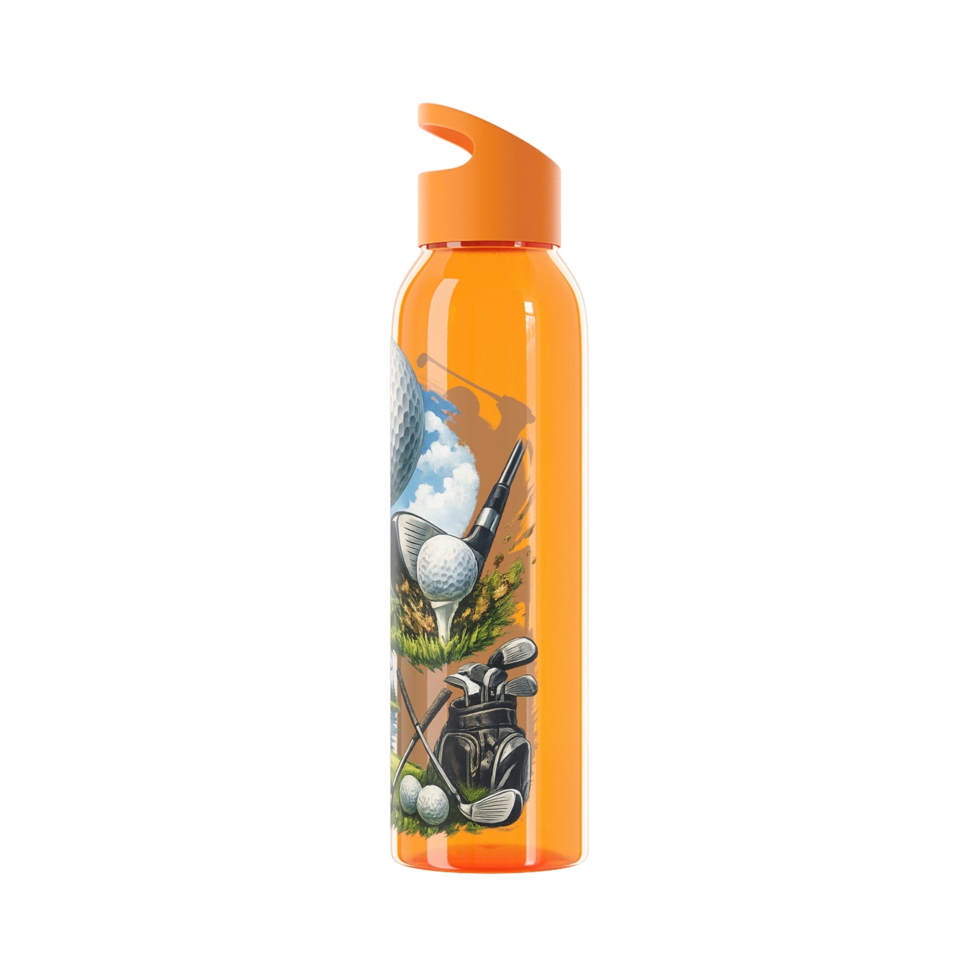 Golf Scene Water Bottle â€” Male Golfer & Course Design - SJM Print Store