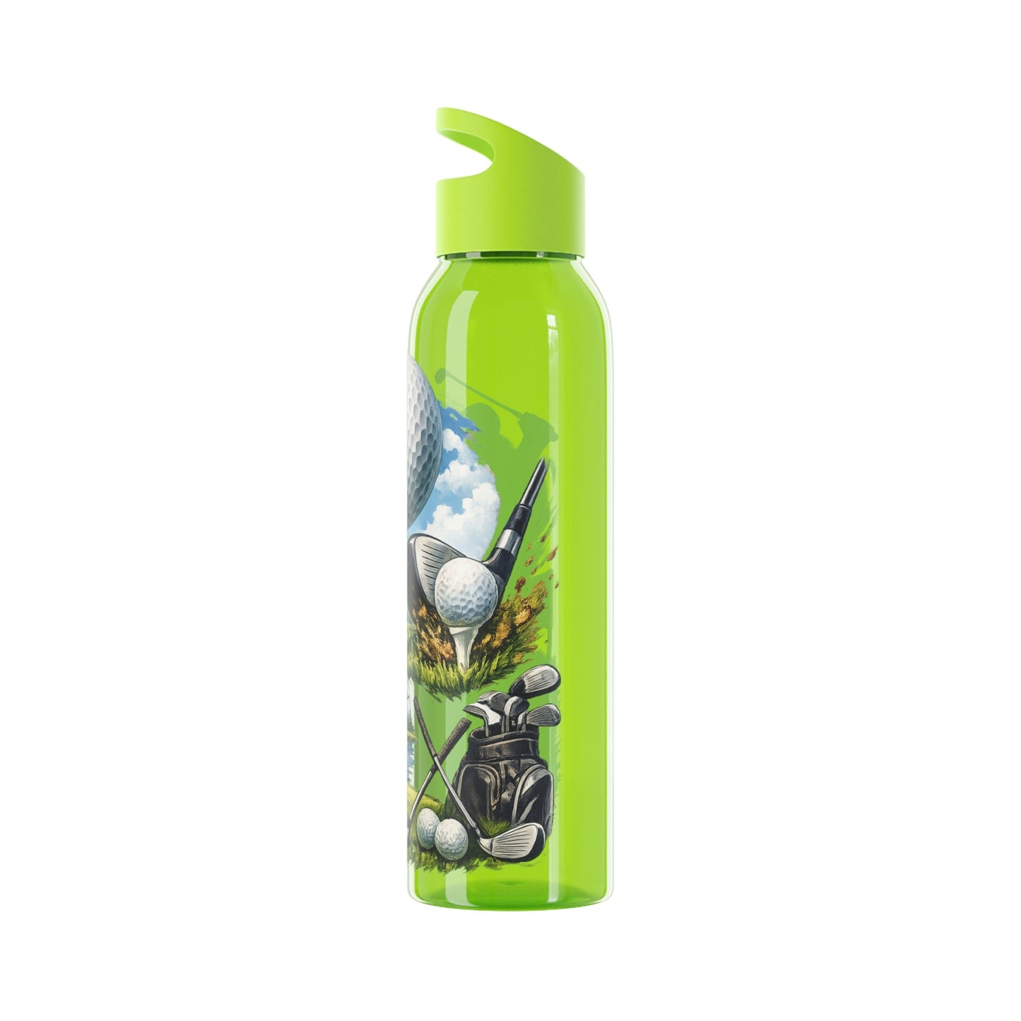Golf Scene Water Bottle â€” Male Golfer & Course Design - SJM Print Store