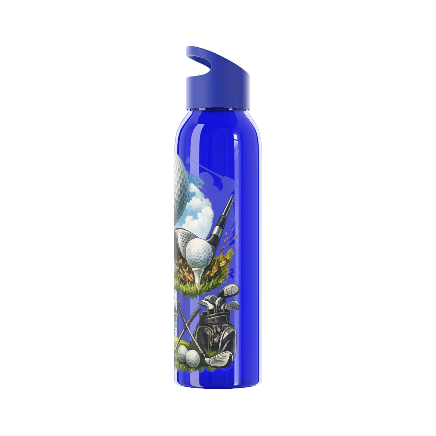 Golf Scene Water Bottle â€” Male Golfer & Course Design - SJM Print Store