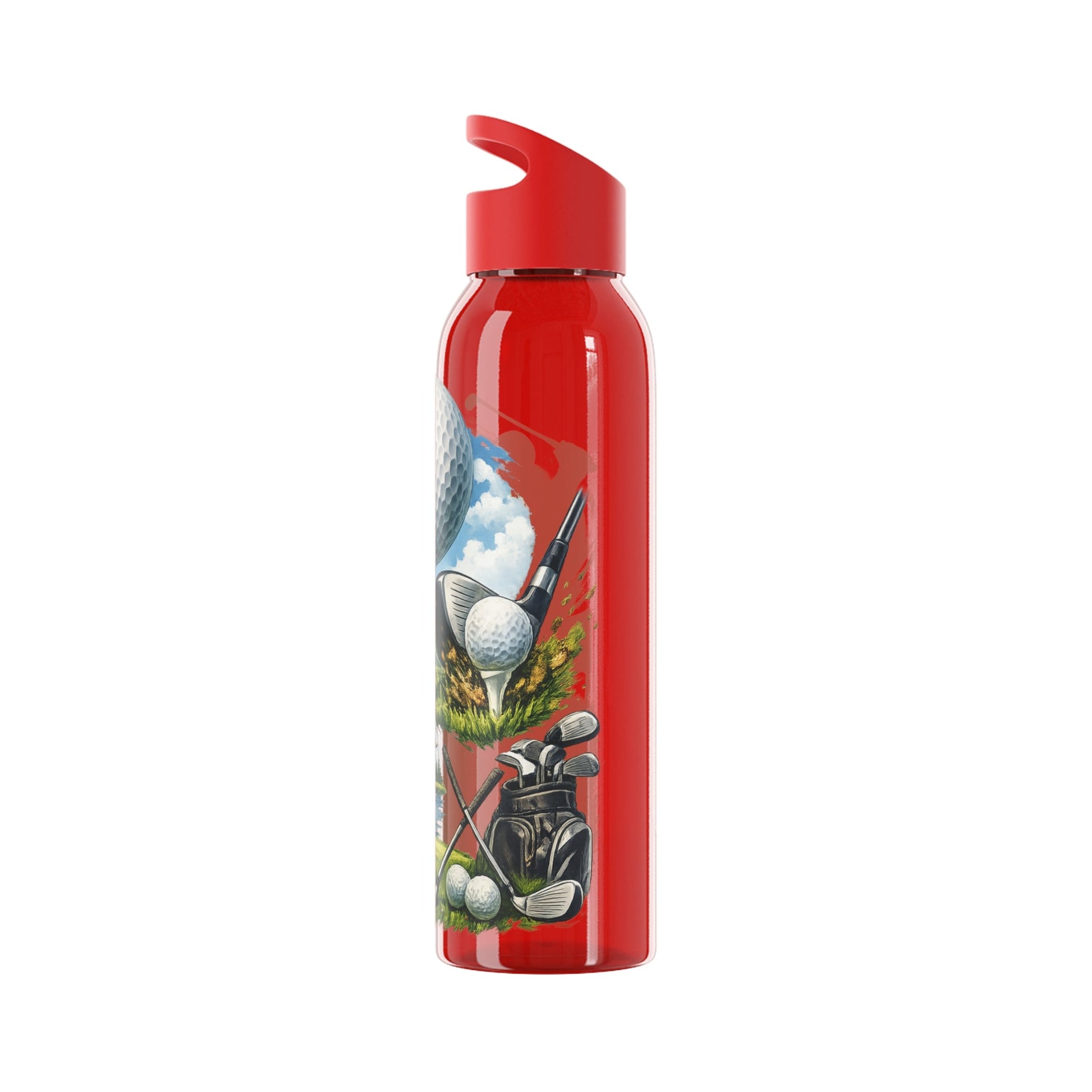 Golf Scene Water Bottle â€” Male Golfer & Course Design - SJM Print Store