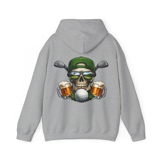 Golf Skull Hoodie Beer, Clubs & Ball Graphic Pullover - SJM Print Store