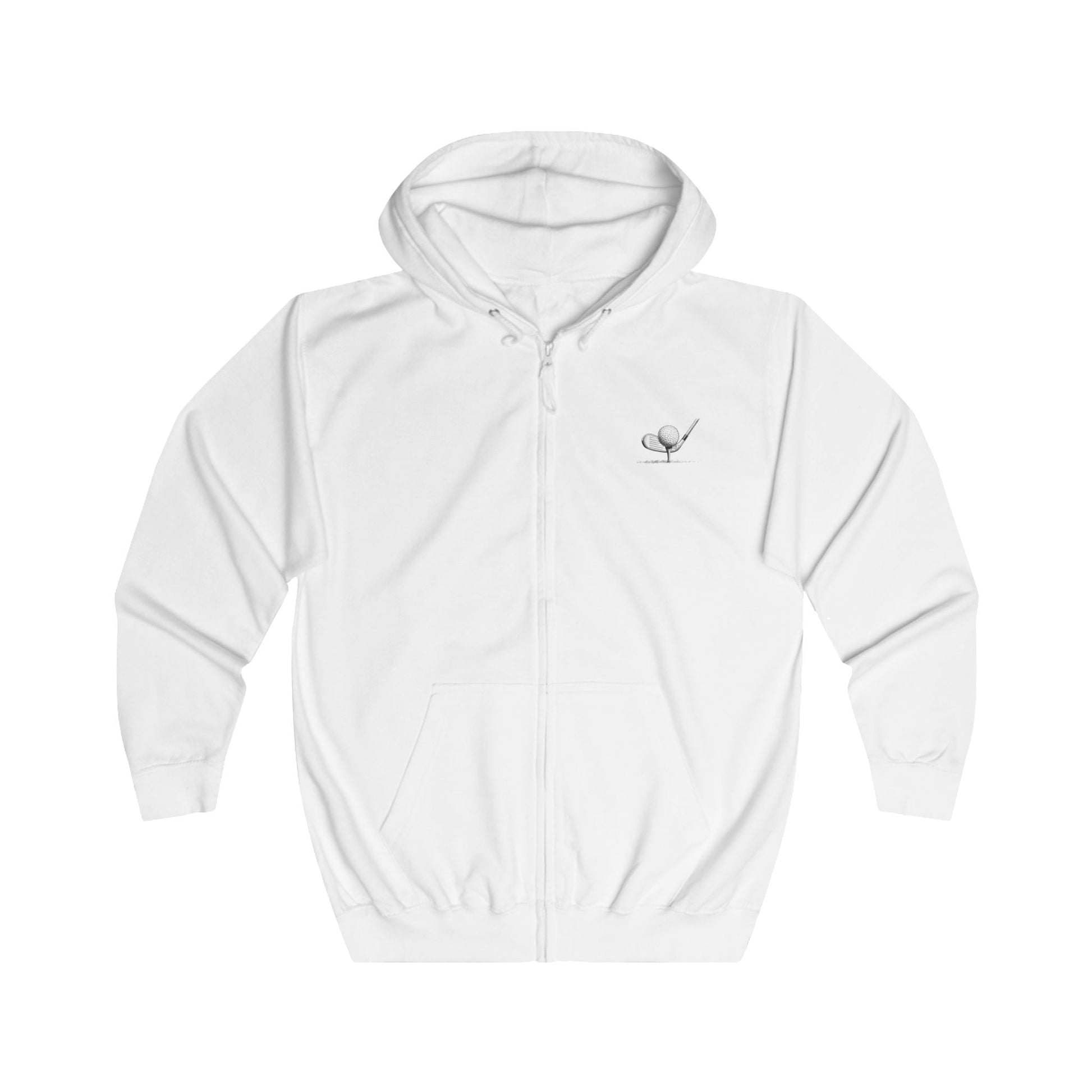 Golf Sunrise Full Zip Hoodie Vintage Golf Course Graphic - SJM Print Store