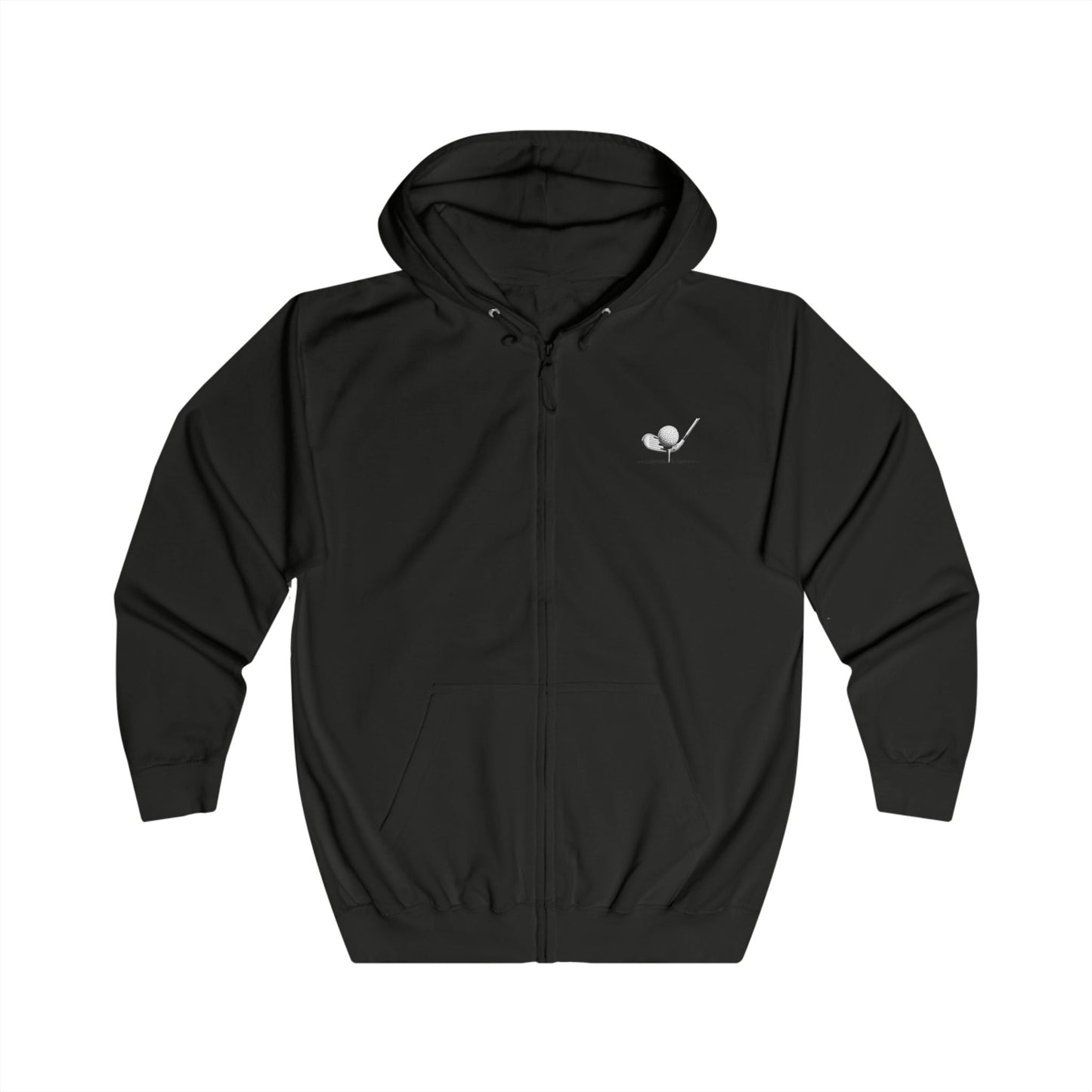 Golf Sunrise Full Zip Hoodie Vintage Golf Course Graphic - SJM Print Store