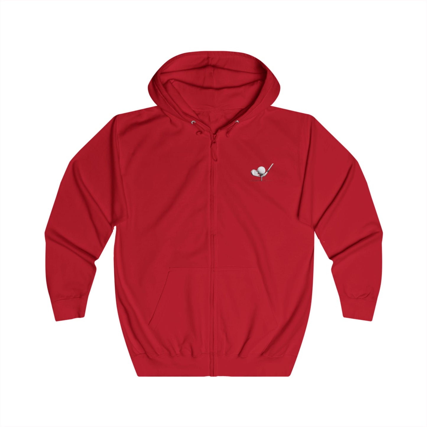 Golf Sunrise Full Zip Hoodie Vintage Golf Course Graphic - SJM Print Store