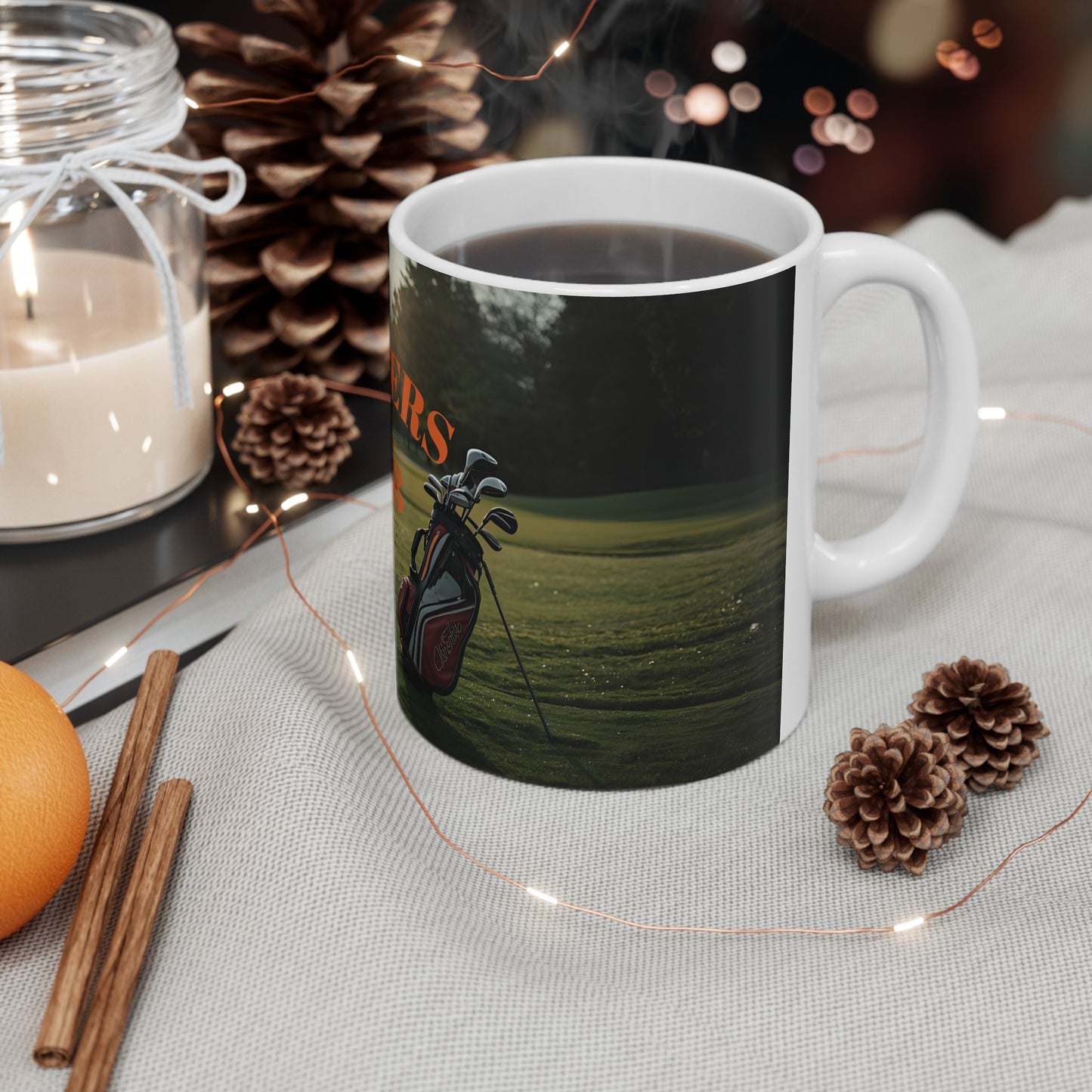 Golfing Ceramic Mug - Perfect Gift for Golf Lovers, 11oz, Golf Mug, Clubhouse Decor, Caddies Gift - SJM Print Store