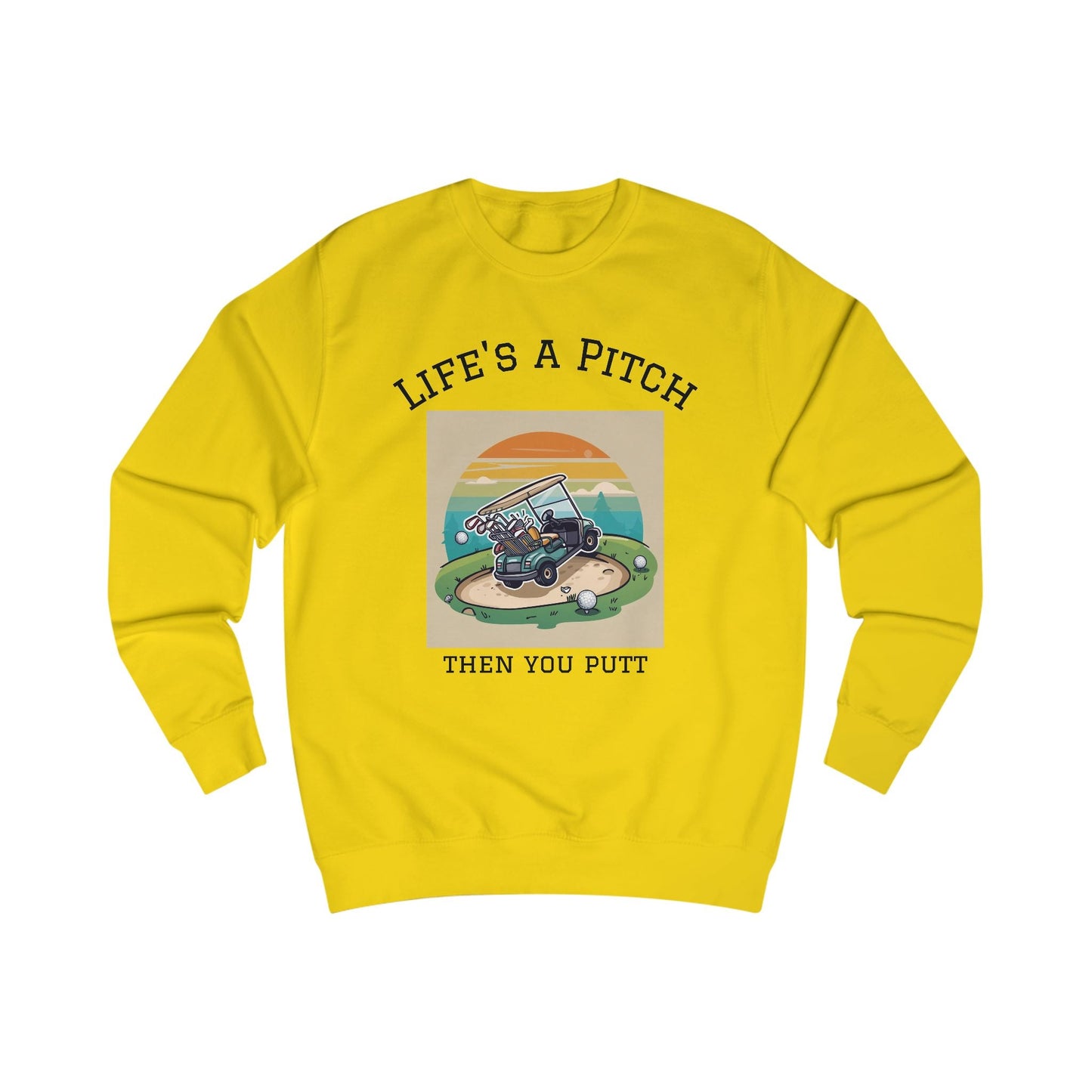 Golfing Life's a Pitch Unisex Swearshirt - Perfect Gift for Golf Lovers, Comfortable Casual Wear, Great for Celebrations and Everyday Use - SJM Print Store
