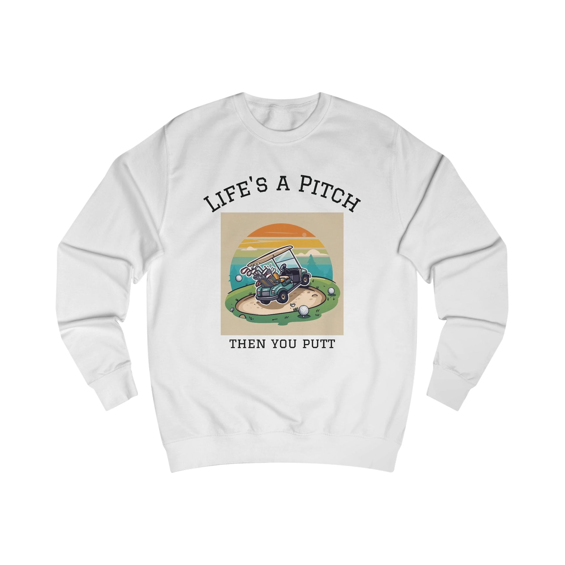Golfing Life's a Pitch Unisex Swearshirt - Perfect Gift for Golf Lovers, Comfortable Casual Wear, Great for Celebrations and Everyday Use - SJM Print Store