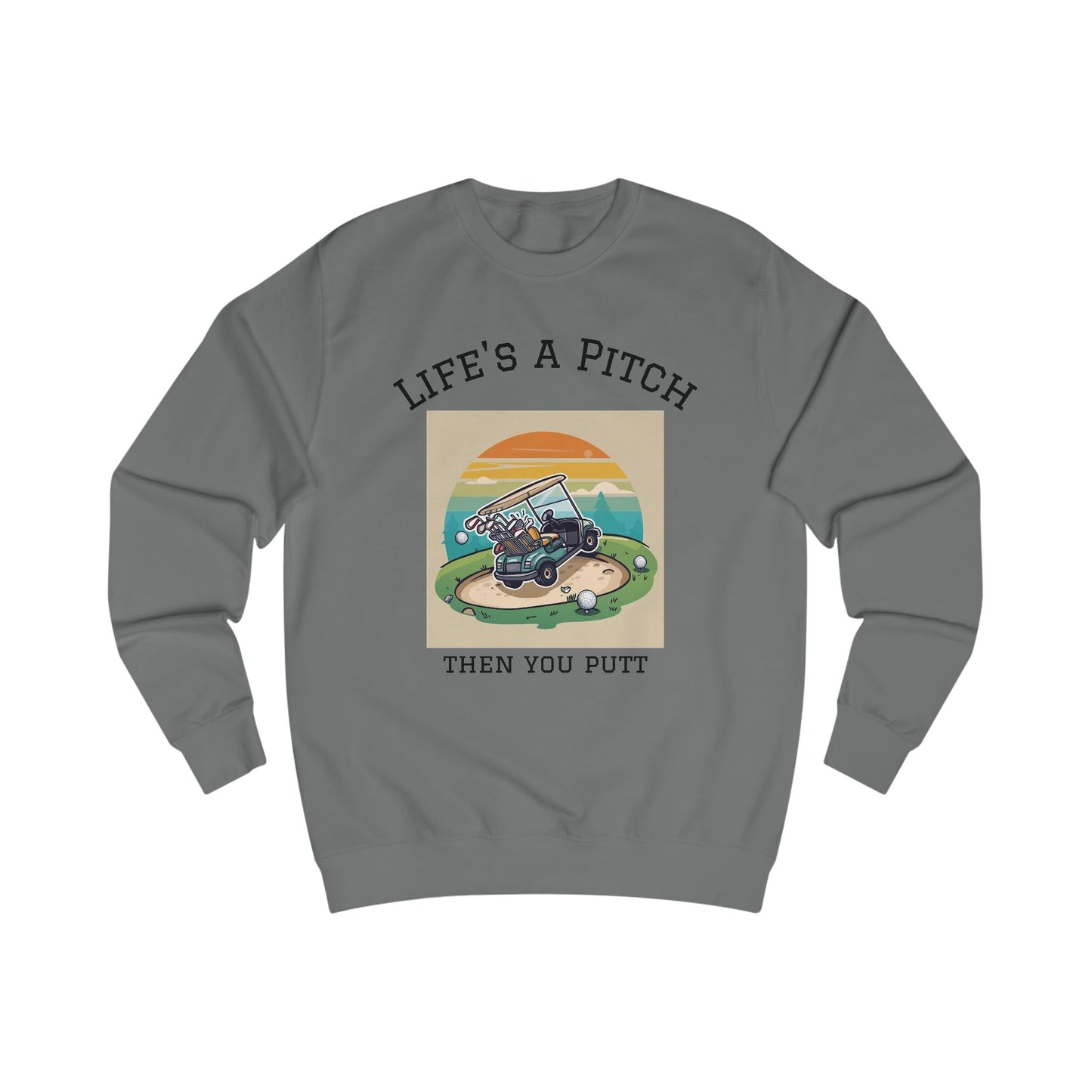 Golfing Life's a Pitch Unisex Swearshirt - Perfect Gift for Golf Lovers, Comfortable Casual Wear, Great for Celebrations and Everyday Use - SJM Print Store