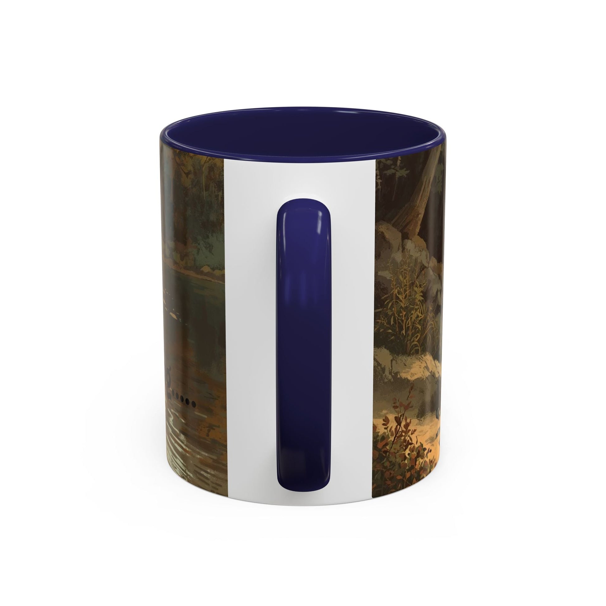 Gone Fishing Accent Mug - Perfect for Fishing Lovers, Outdoor Enthusiasts, Perfect Gift - SJM Print Store