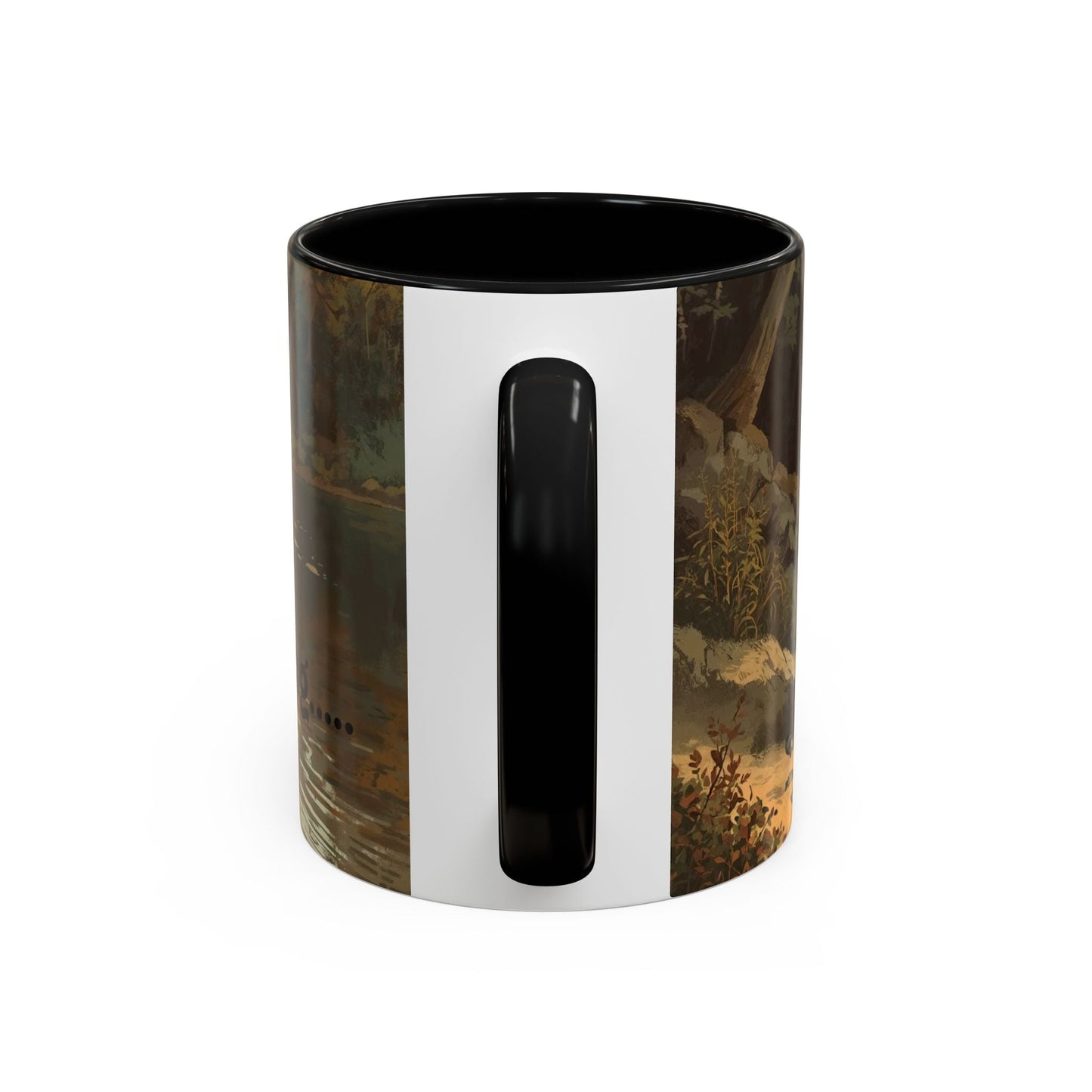 Gone Fishing Accent Mug - Perfect for Fishing Lovers, Outdoor Enthusiasts, Perfect Gift - SJM Print Store