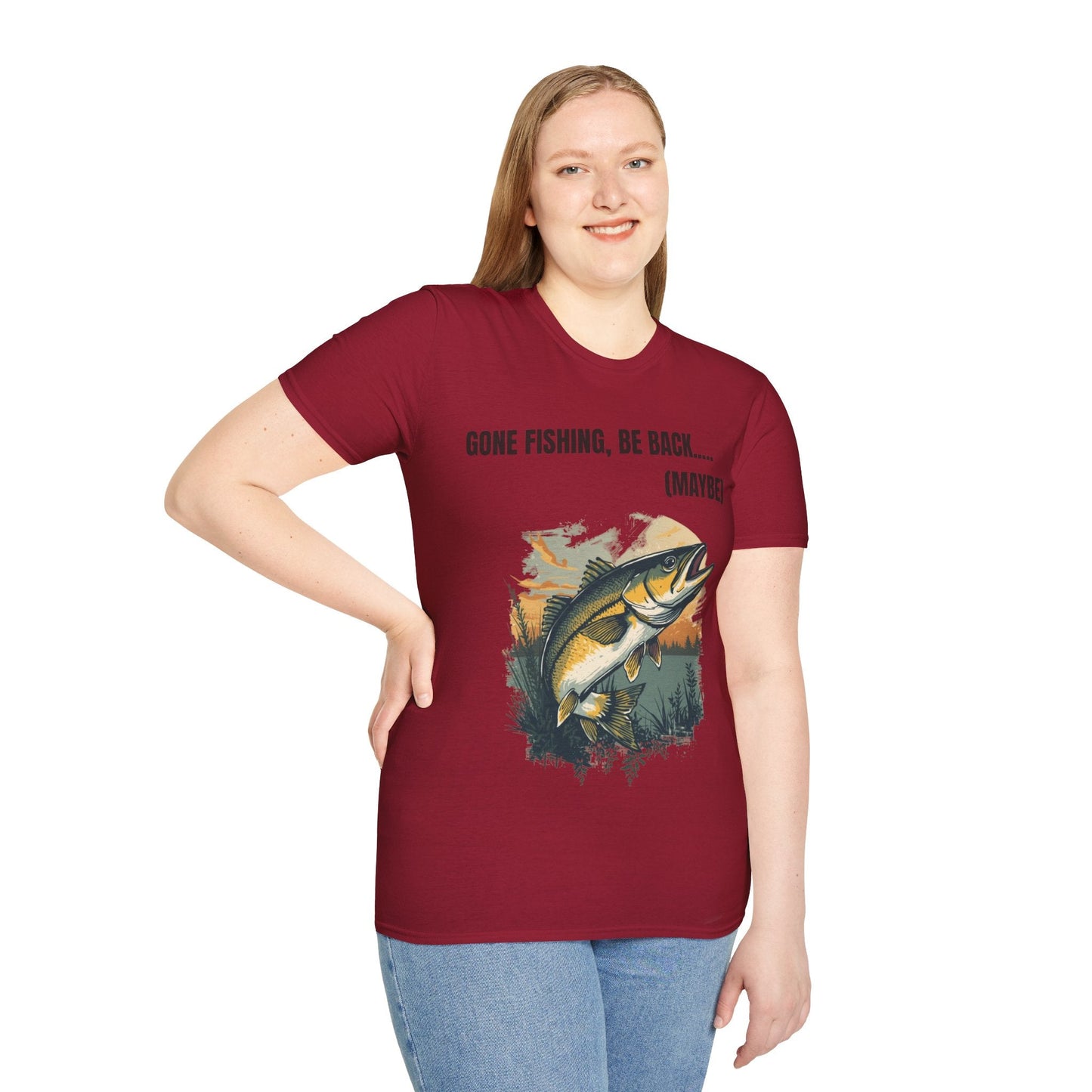 Gone Fishing, Be Back... (Maybe) T-Shirt - SJM Print Store