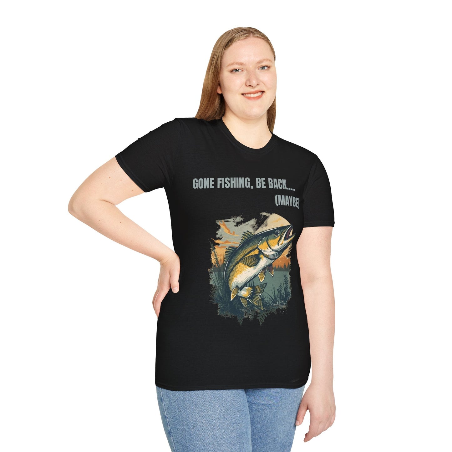 Gone Fishing, Be Back... (Maybe) T-Shirt - SJM Print Store