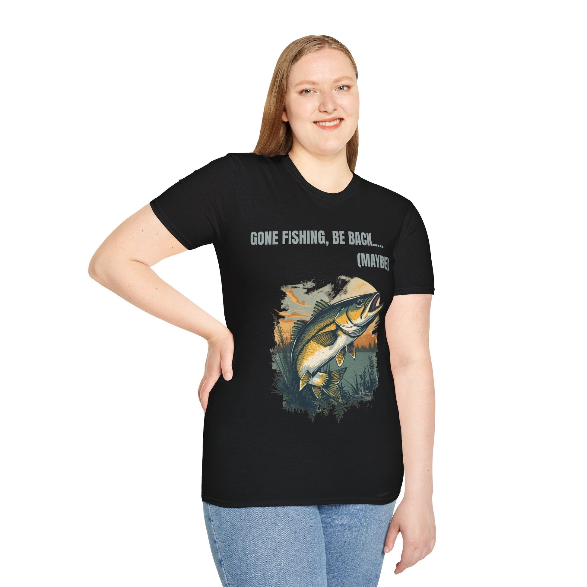 Gone Fishing, Be Back... (Maybe) T-Shirt - SJM Print Store