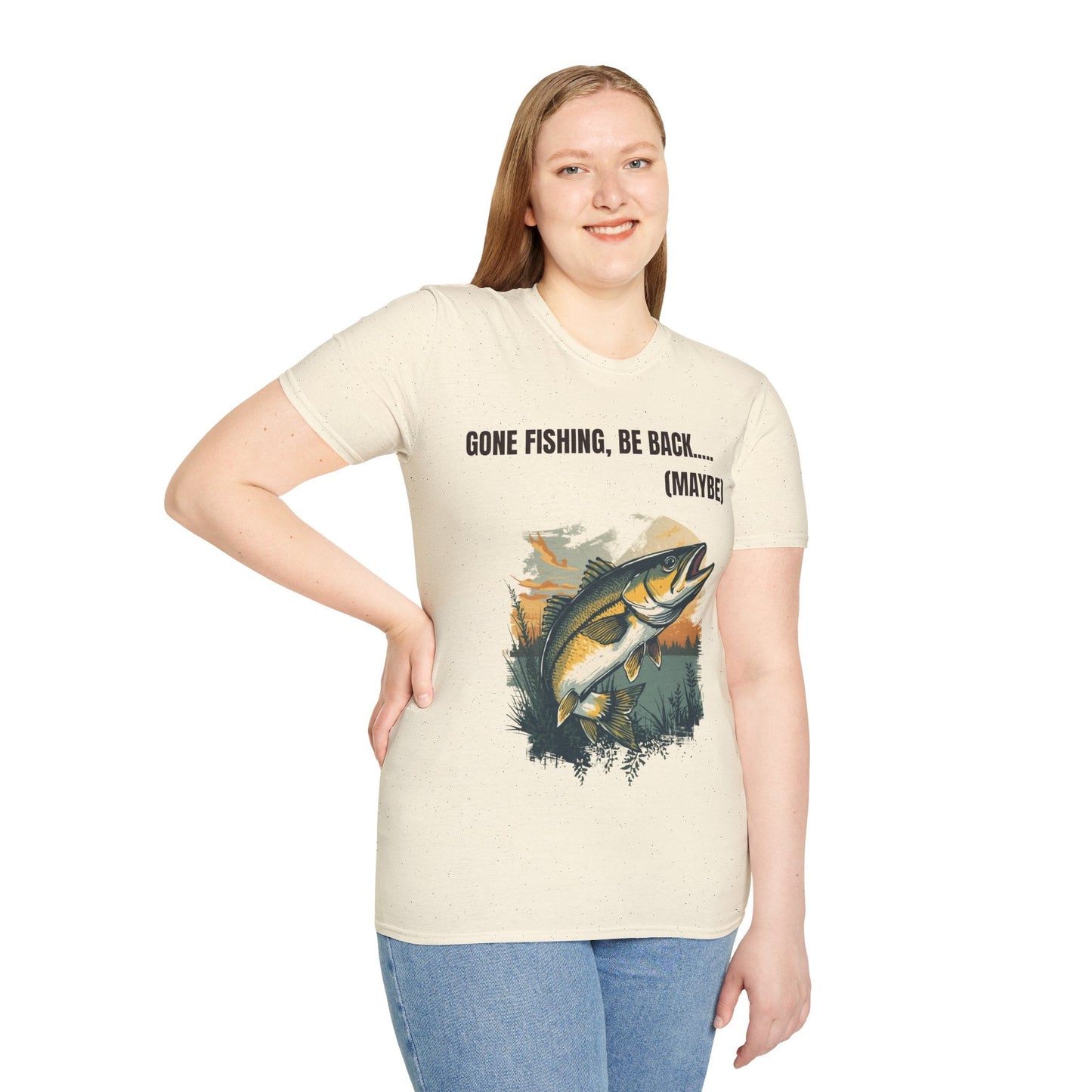 Gone Fishing, Be Back... (Maybe) T-Shirt - SJM Print Store