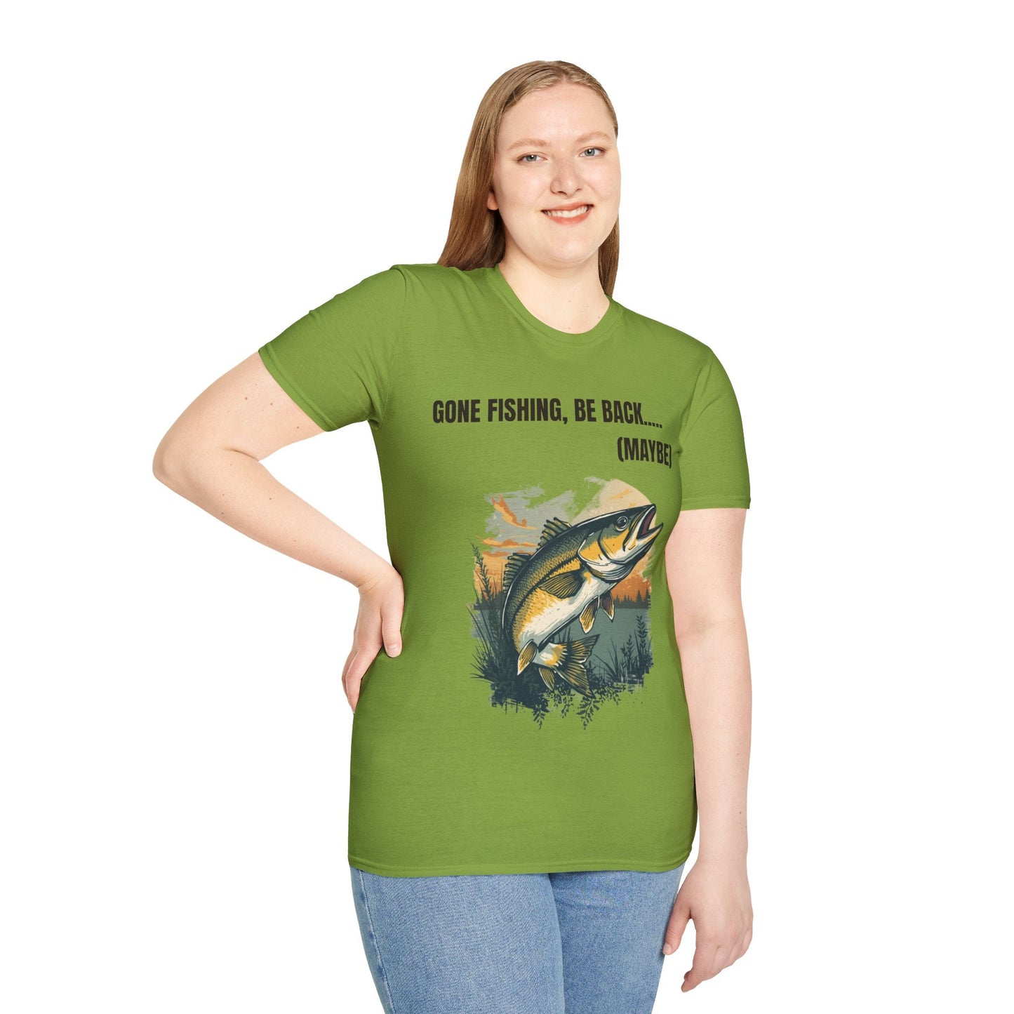 Gone Fishing, Be Back... (Maybe) T-Shirt - SJM Print Store