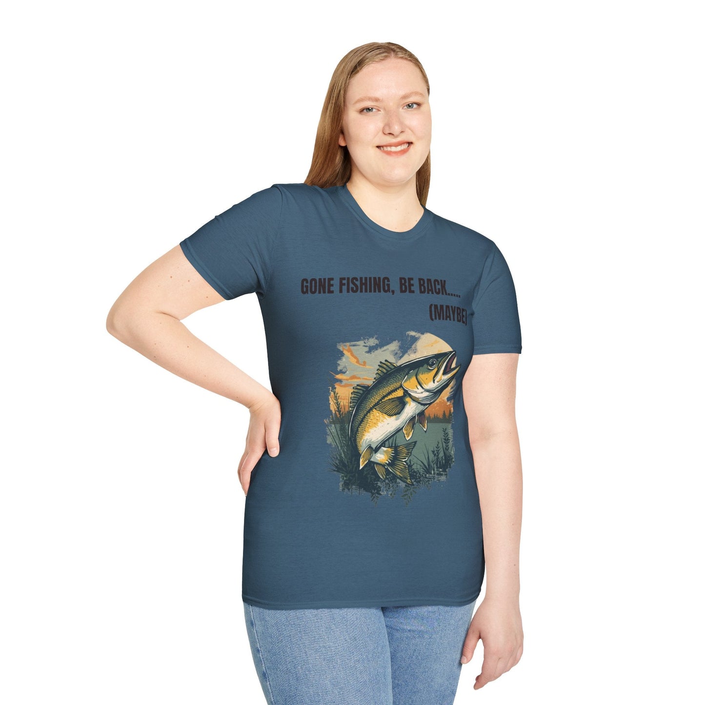 Gone Fishing, Be Back... (Maybe) T-Shirt - SJM Print Store