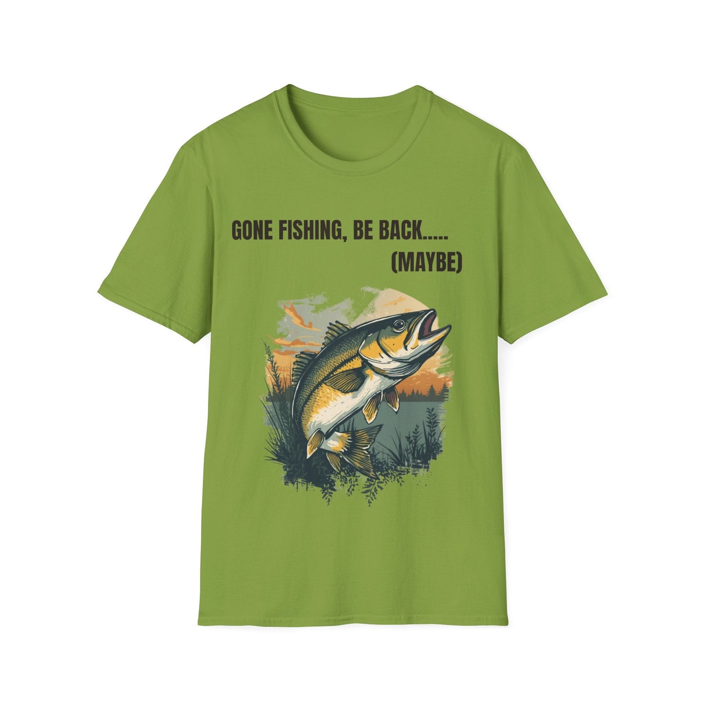 Gone Fishing, Be Back... (Maybe) T-Shirt - SJM Print Store