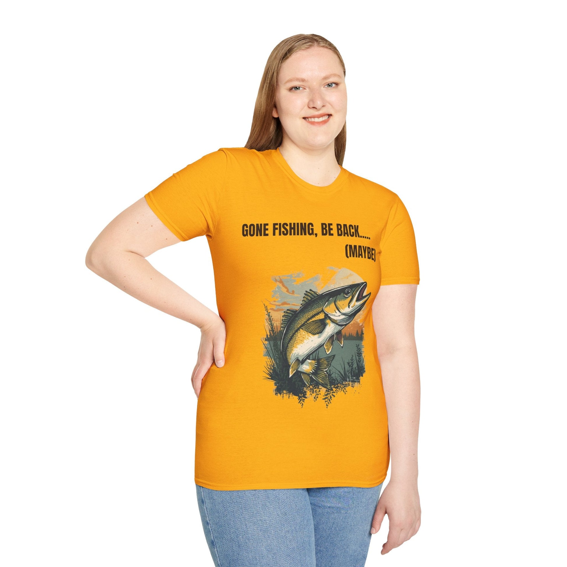 Gone Fishing, Be Back... (Maybe) T-Shirt - SJM Print Store