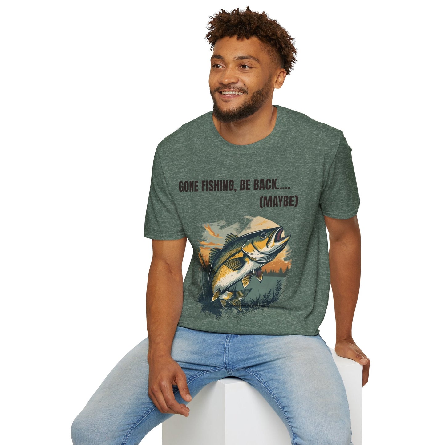 Gone Fishing, Be Back... (Maybe) T-Shirt - SJM Print Store