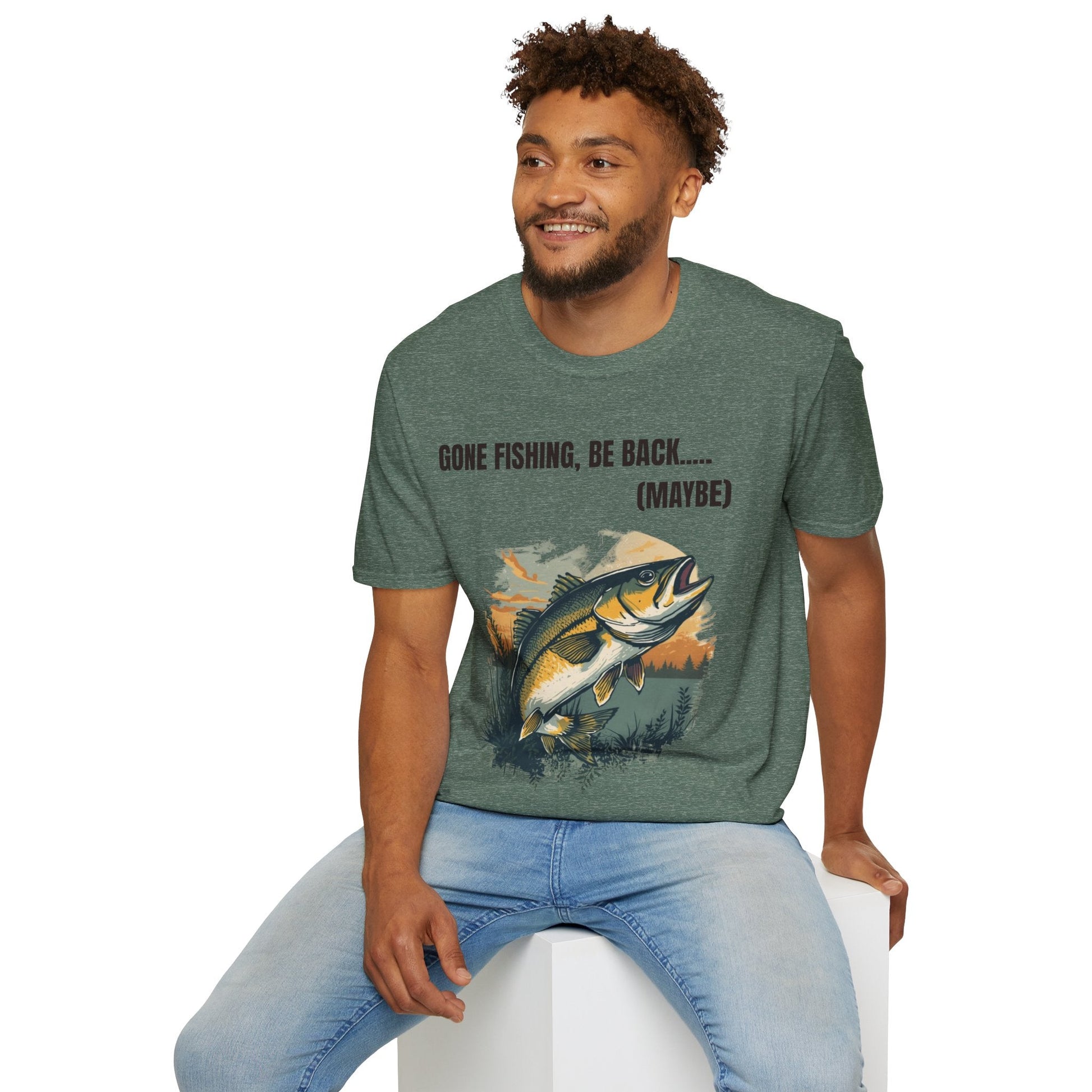 Gone Fishing, Be Back... (Maybe) T-Shirt - SJM Print Store