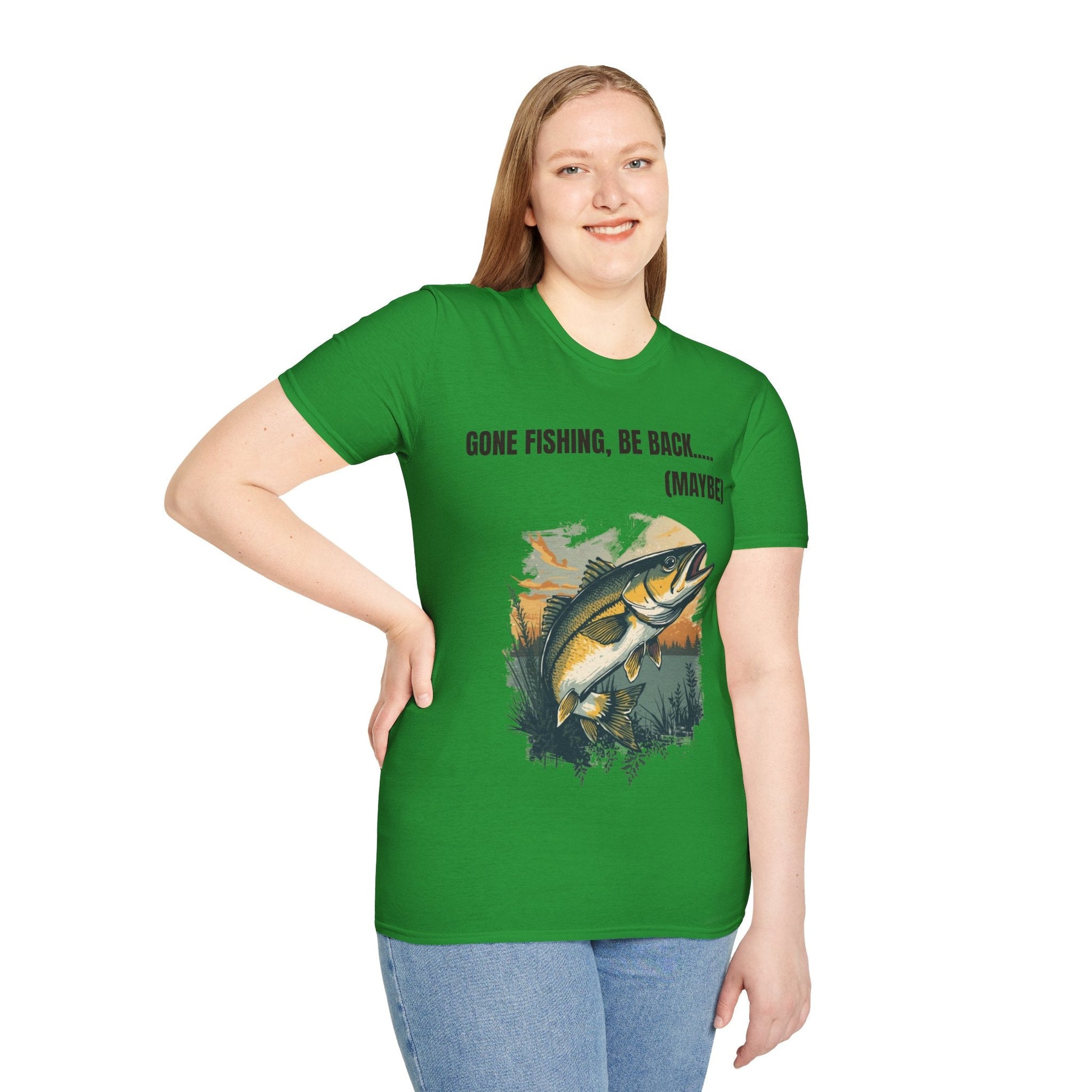 Gone Fishing, Be Back... (Maybe) T-Shirt - SJM Print Store