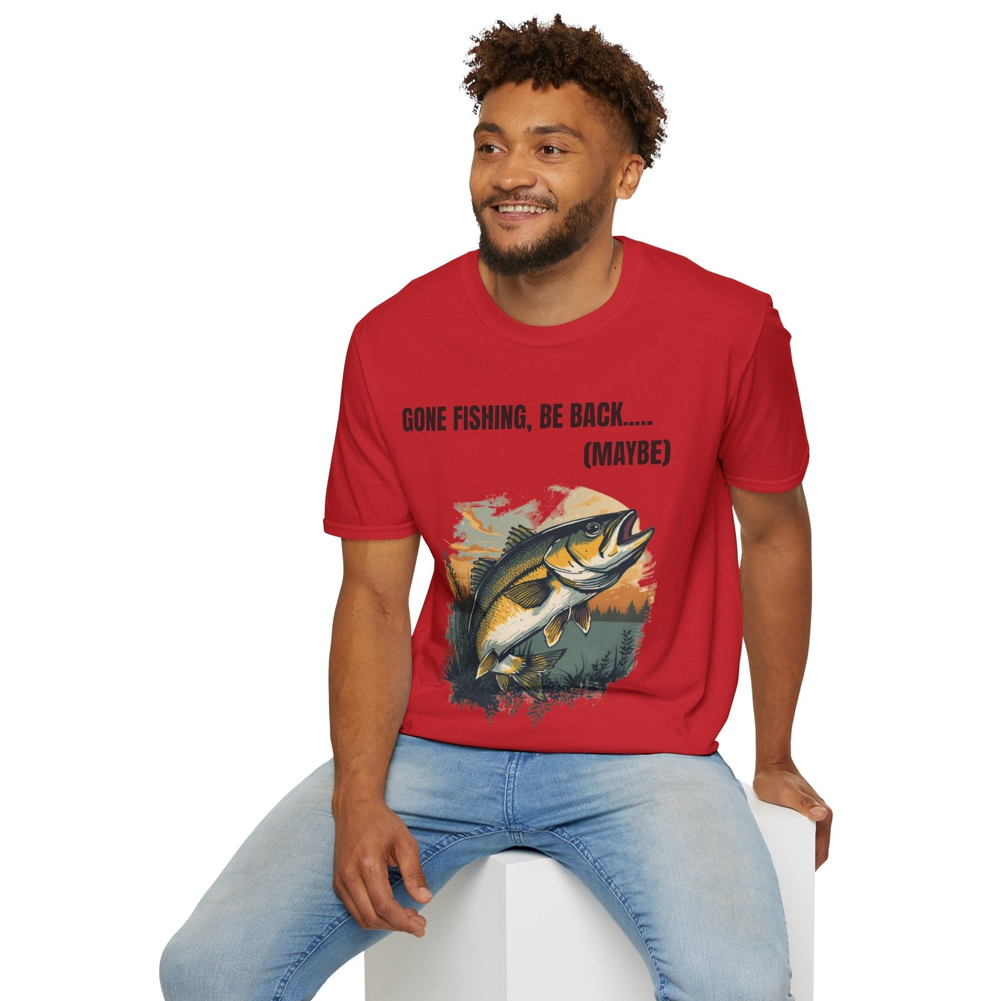Gone Fishing, Be Back... (Maybe) T-Shirt - SJM Print Store
