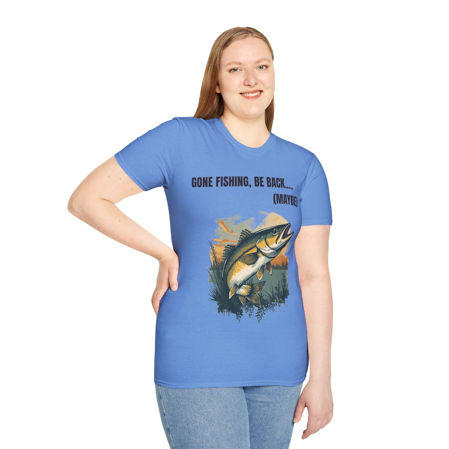 Gone Fishing, Be Back... (Maybe) T-Shirt - SJM Print Store