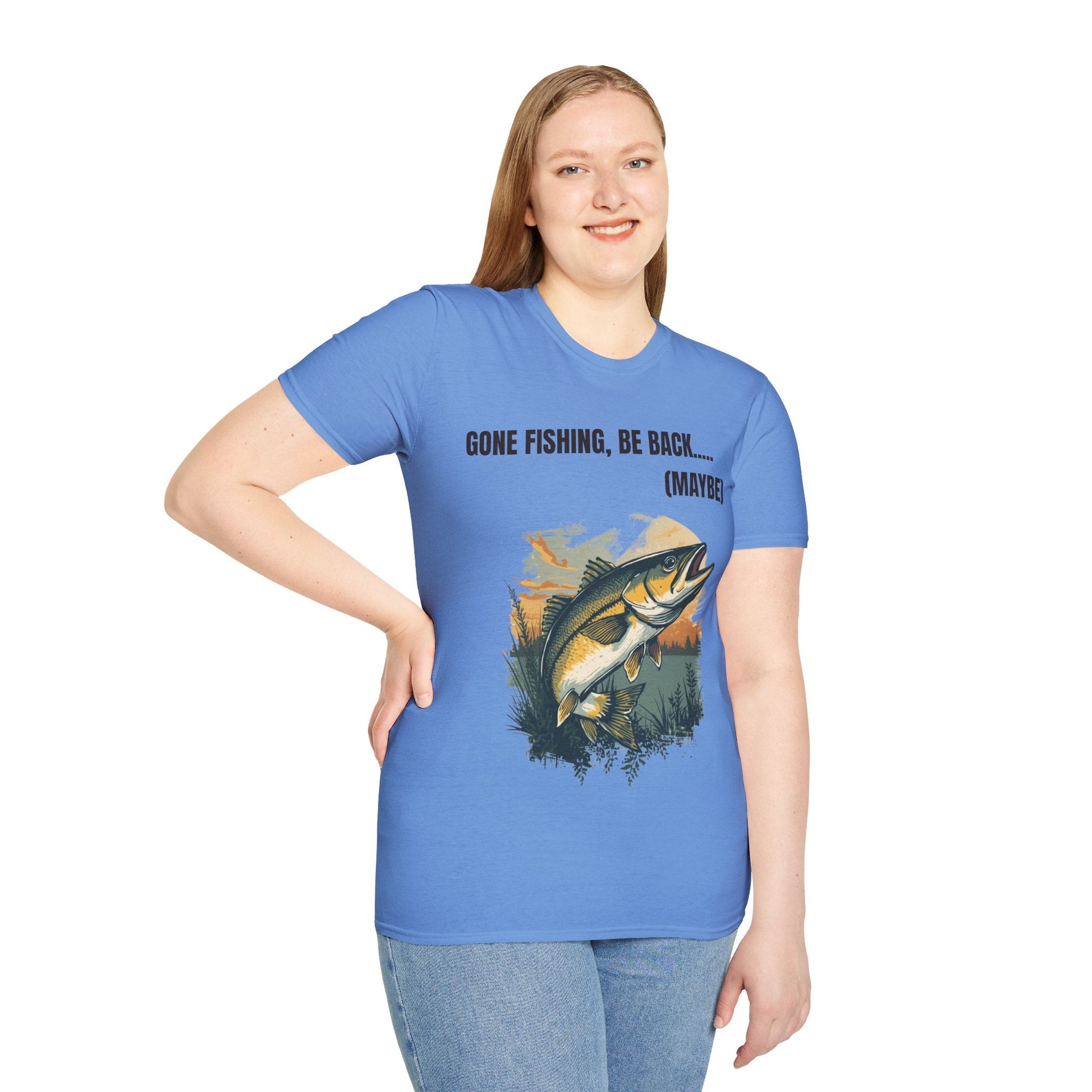 Gone Fishing, Be Back... (Maybe) T-Shirt - SJM Print Store