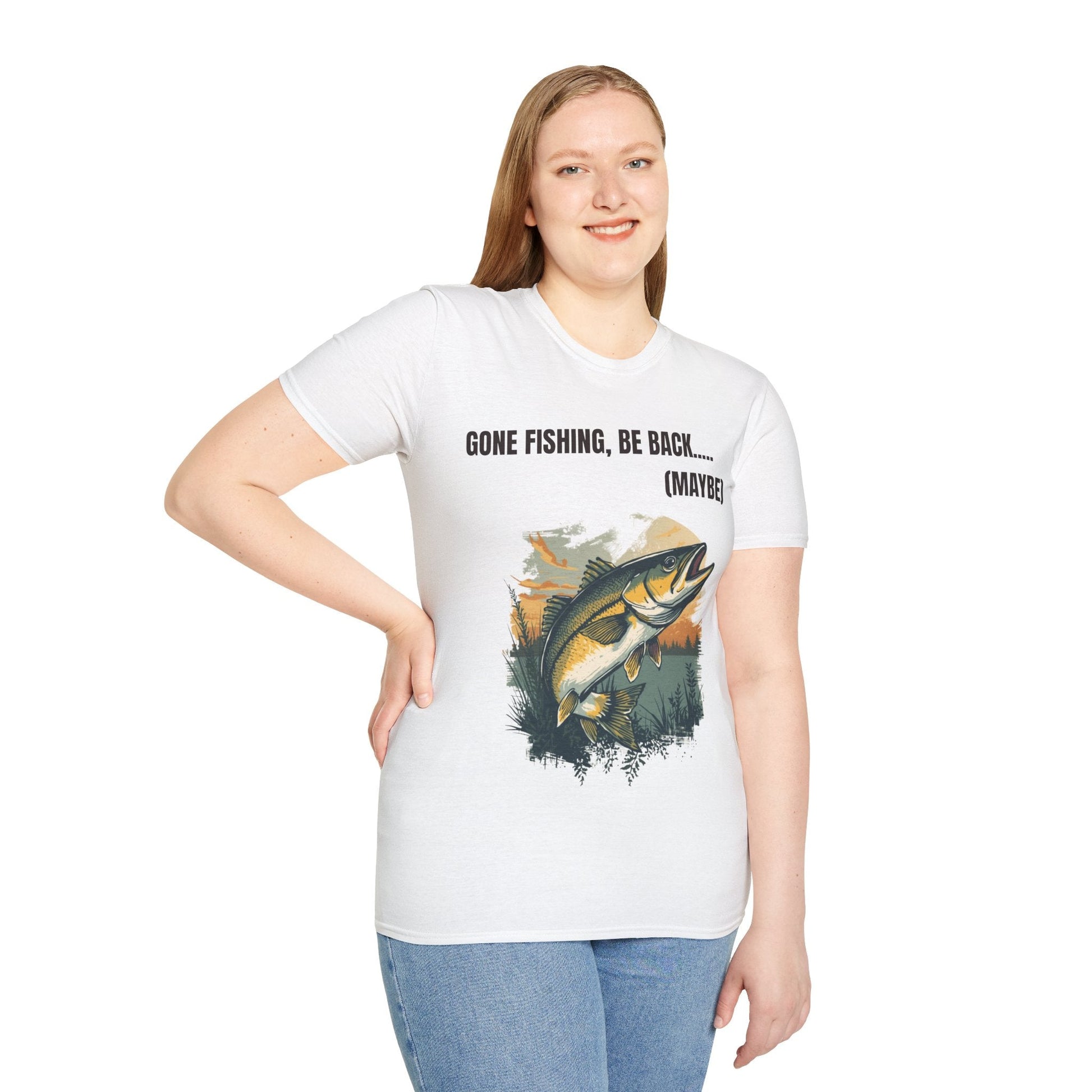 Gone Fishing, Be Back... (Maybe) T-Shirt - SJM Print Store