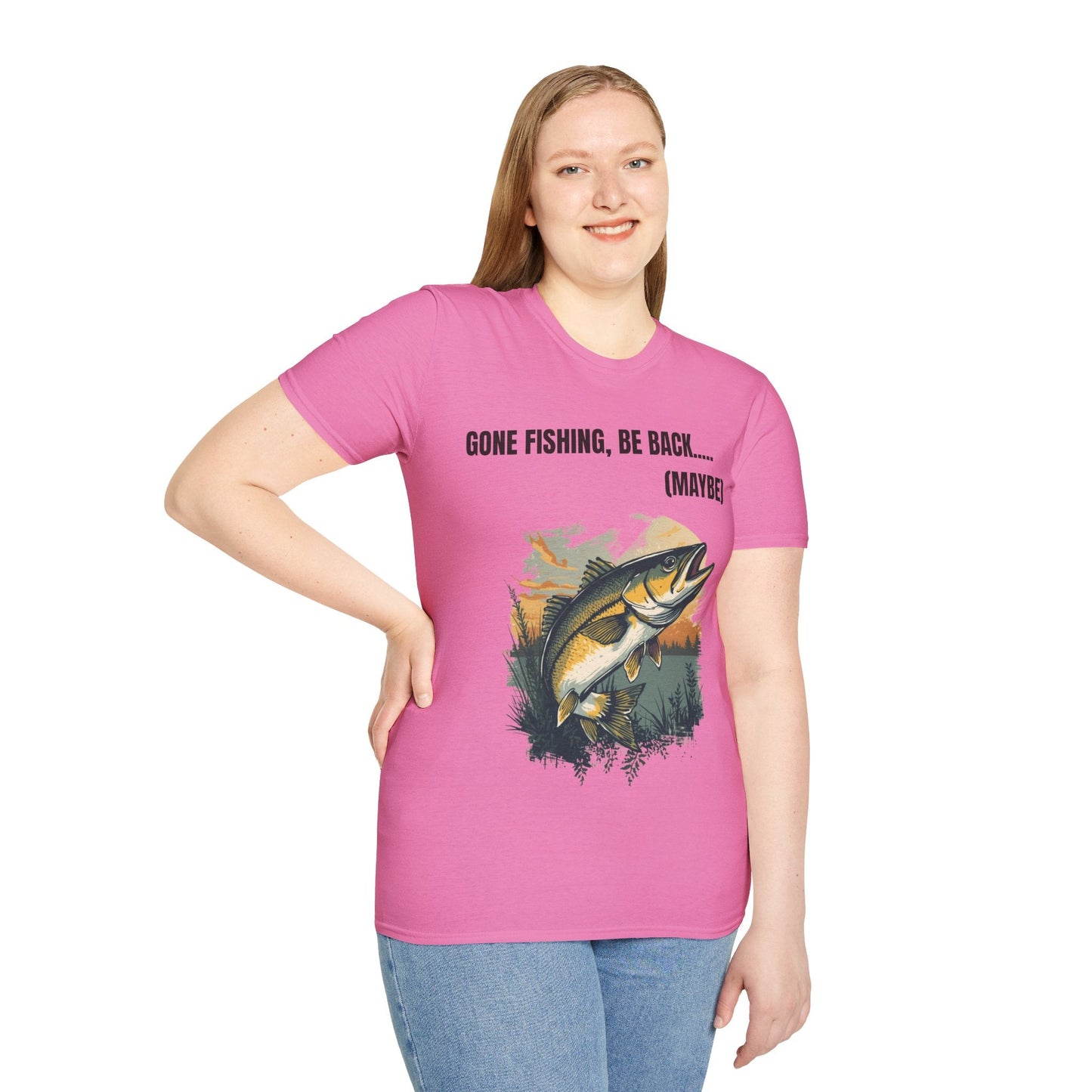Gone Fishing, Be Back... (Maybe) T-Shirt - SJM Print Store