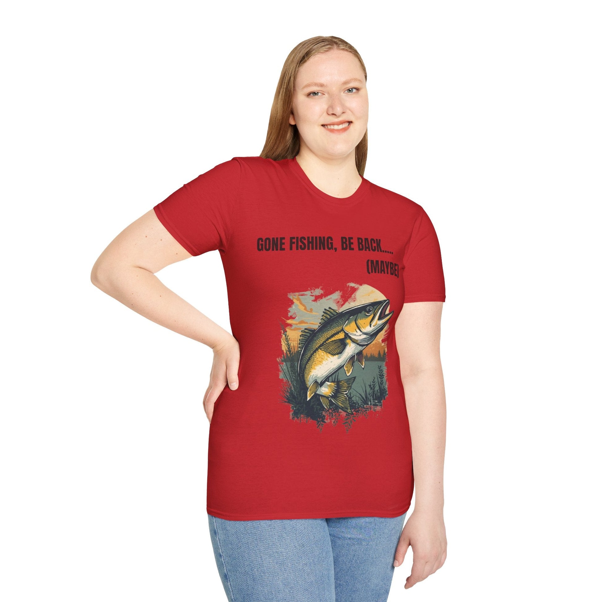 Gone Fishing, Be Back... (Maybe) T-Shirt - SJM Print Store