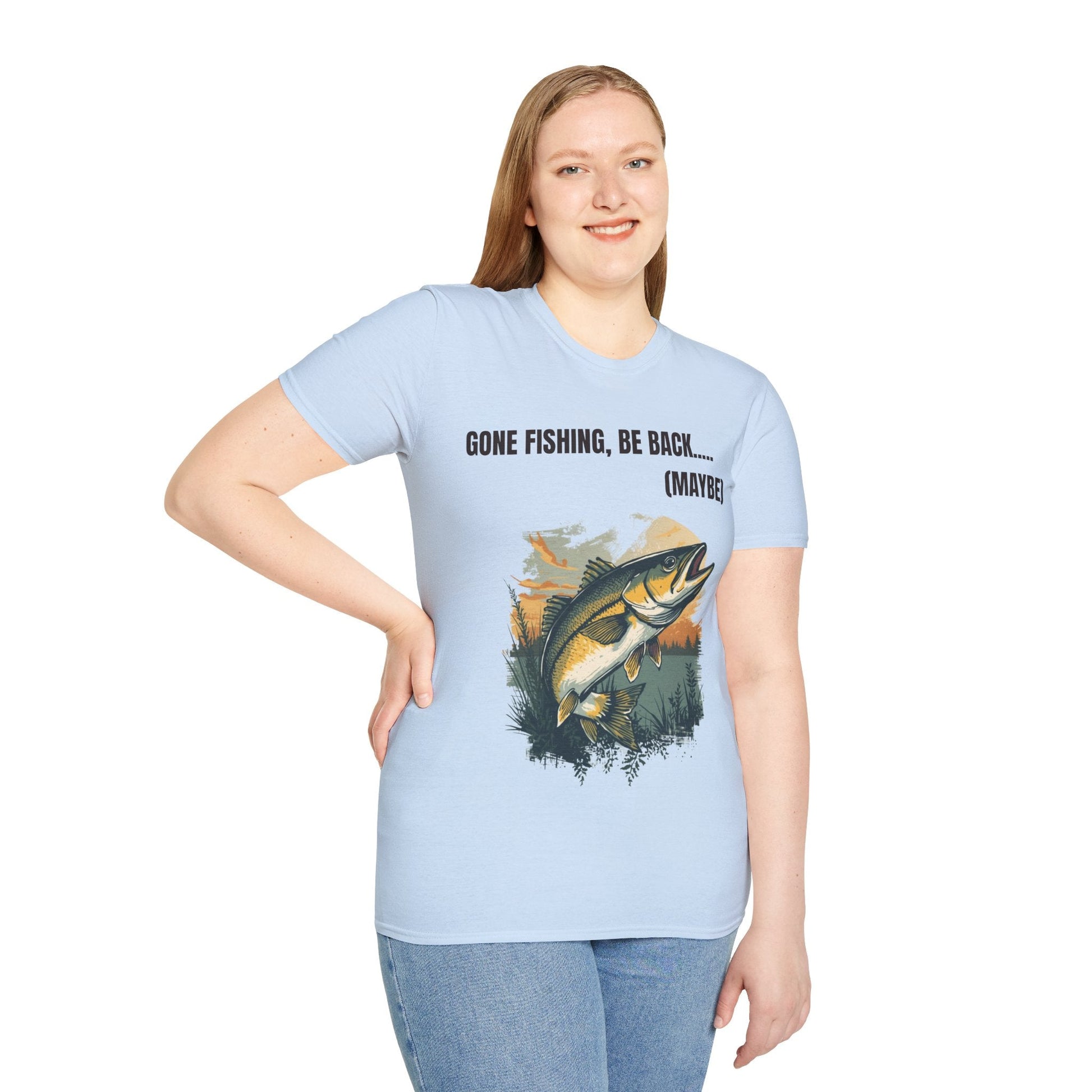 Gone Fishing, Be Back... (Maybe) T-Shirt - SJM Print Store