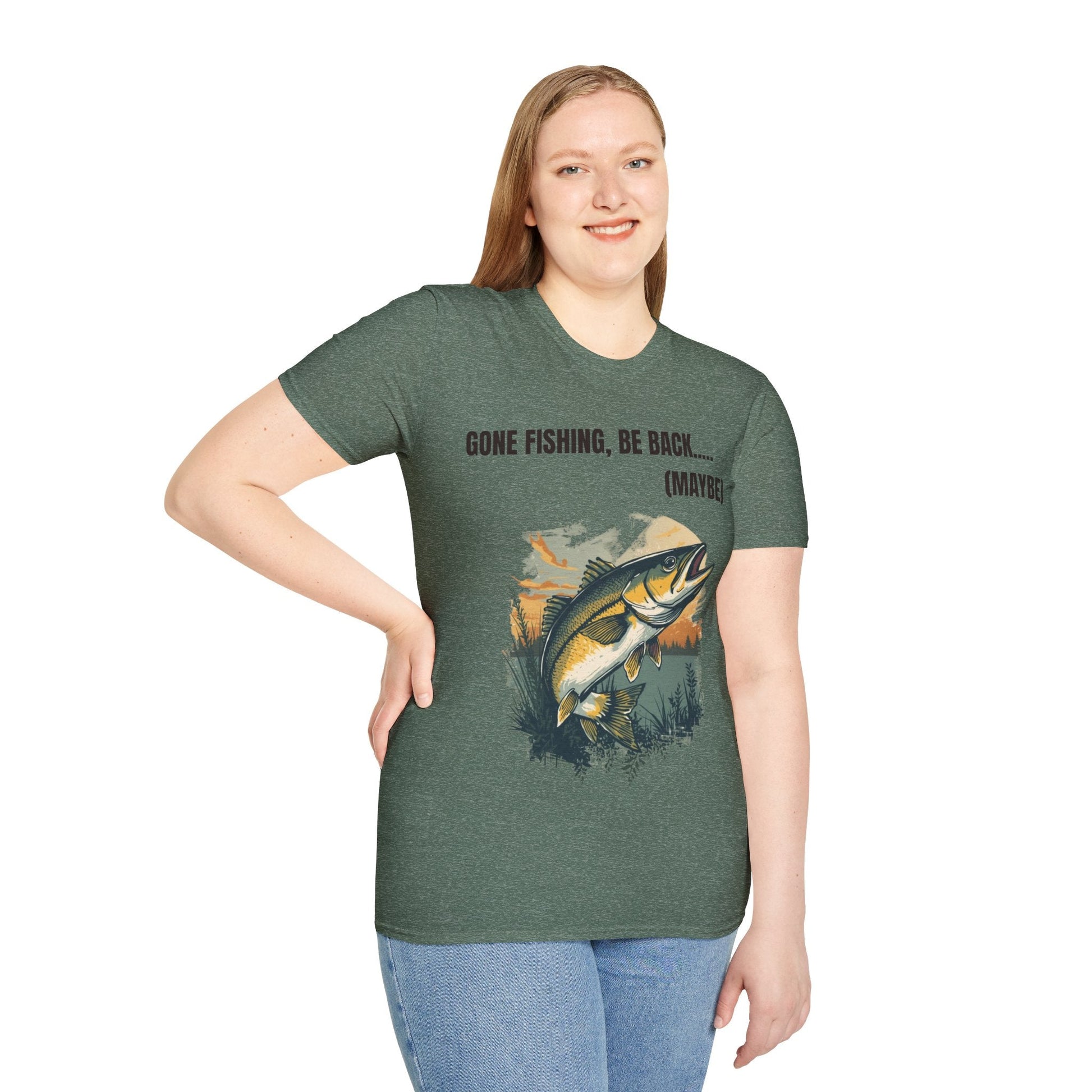 Gone Fishing, Be Back... (Maybe) T-Shirt - SJM Print Store