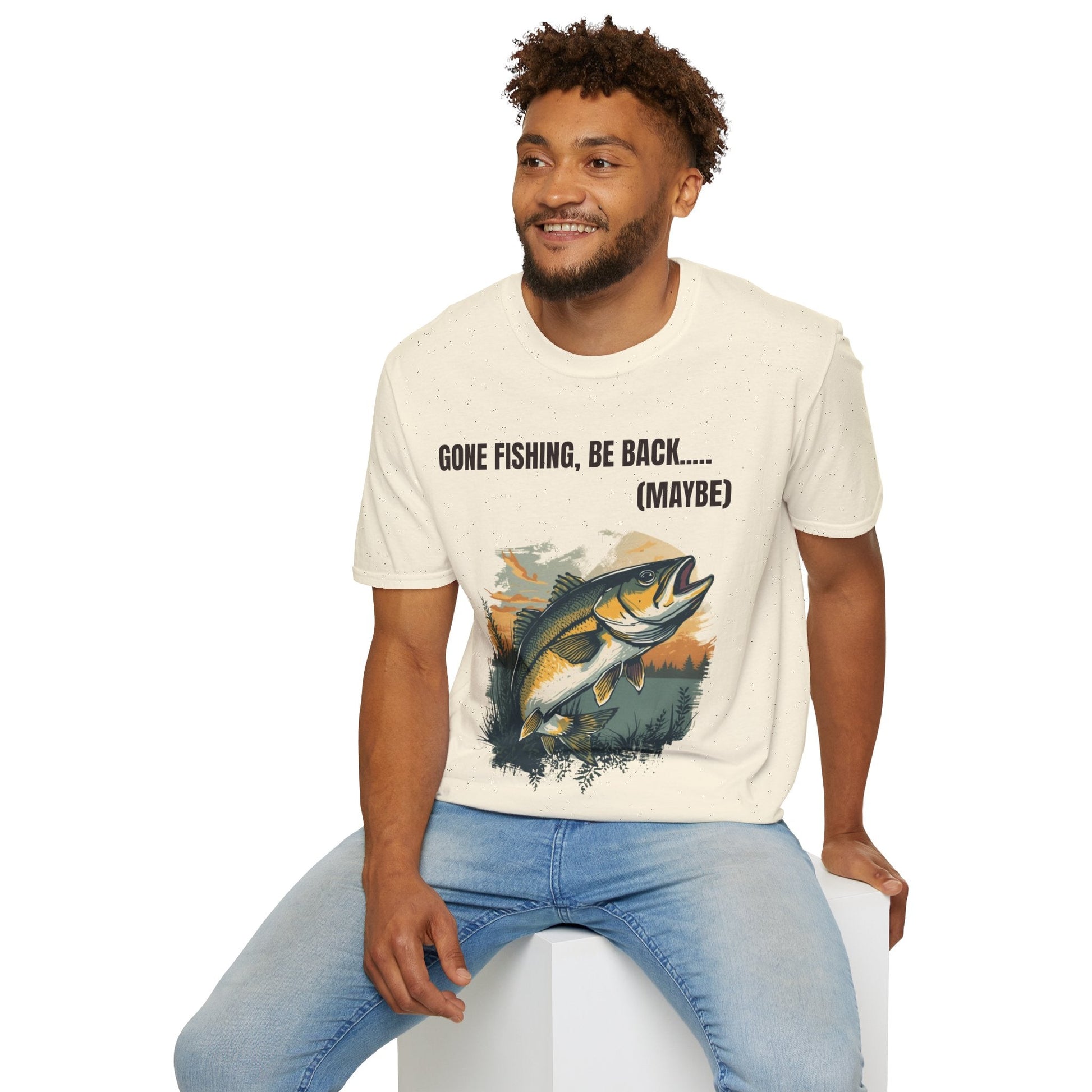 Gone Fishing, Be Back... (Maybe) T-Shirt - SJM Print Store