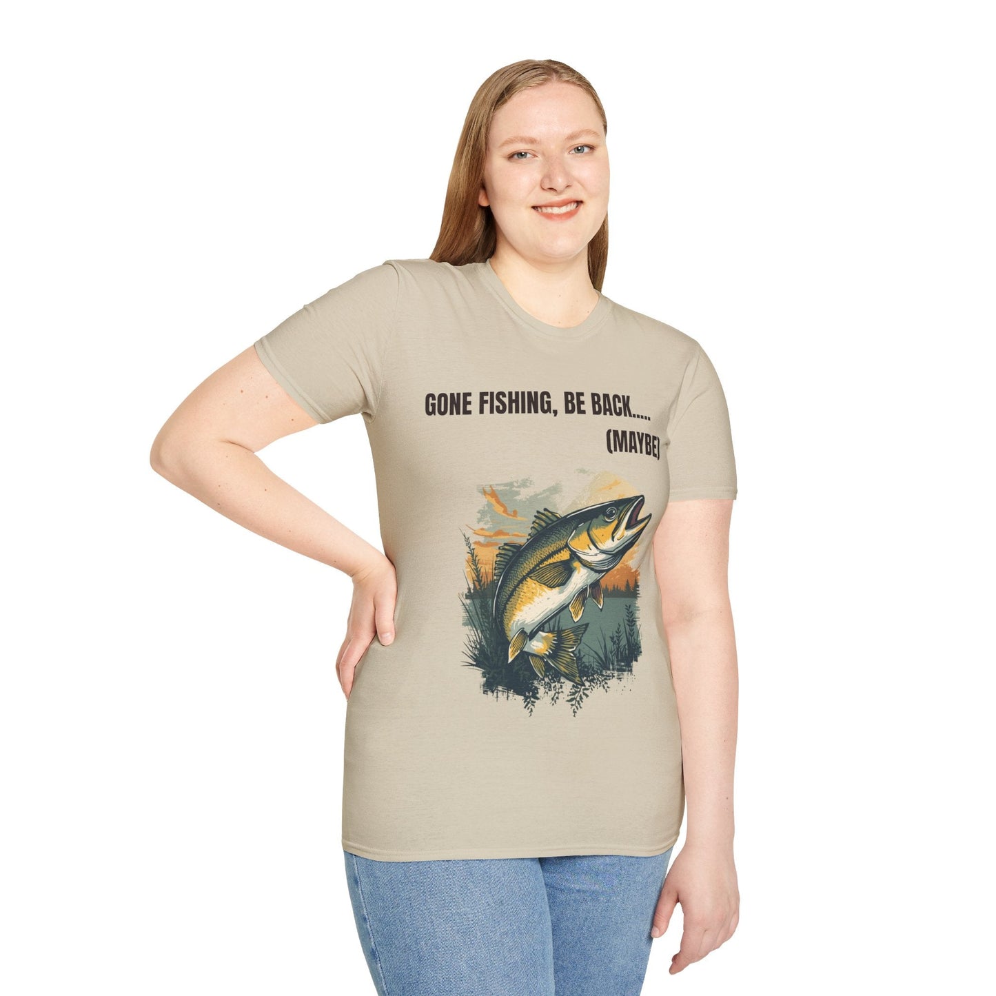 Gone Fishing, Be Back... (Maybe) T-Shirt - SJM Print Store