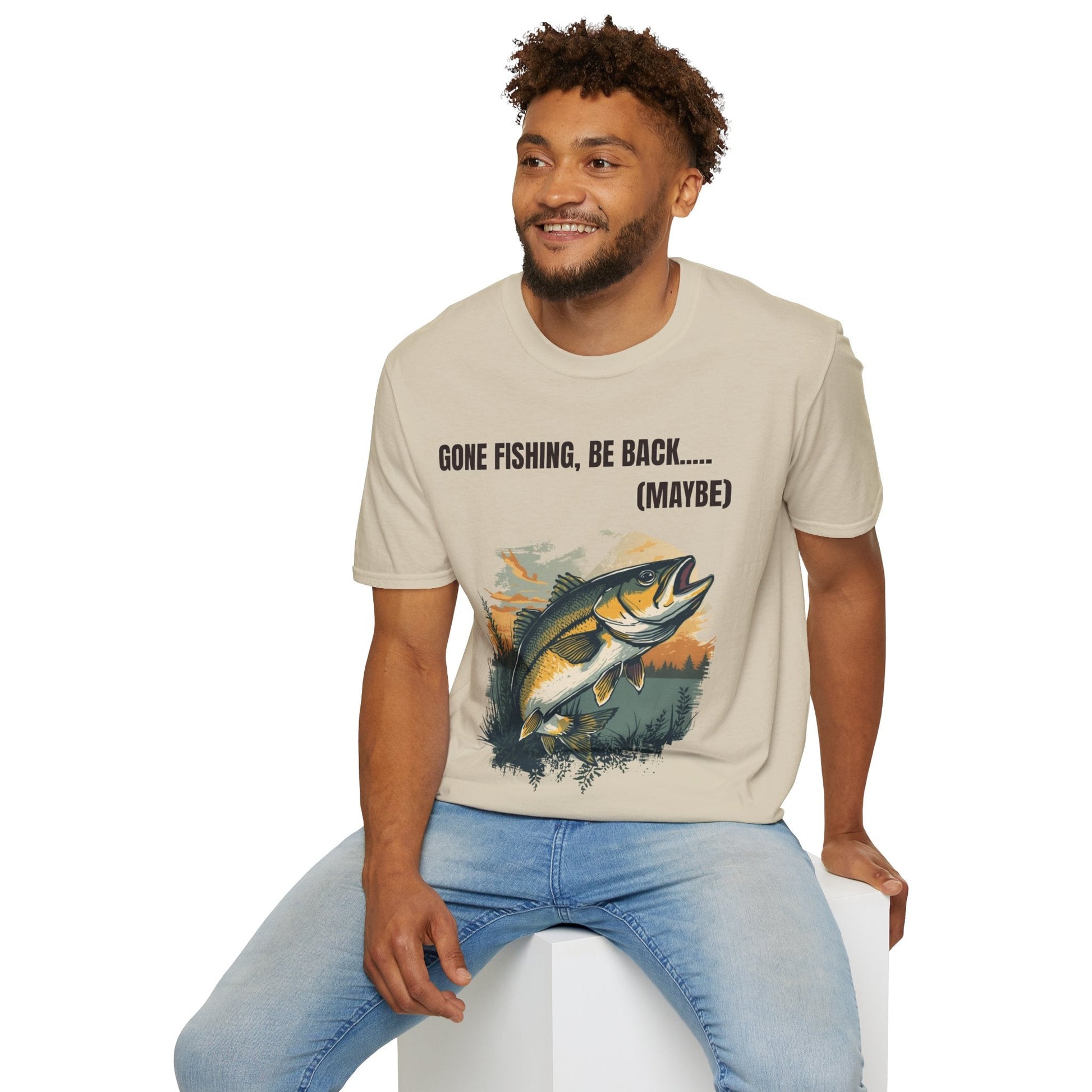 Gone Fishing, Be Back... (Maybe) T-Shirt - SJM Print Store