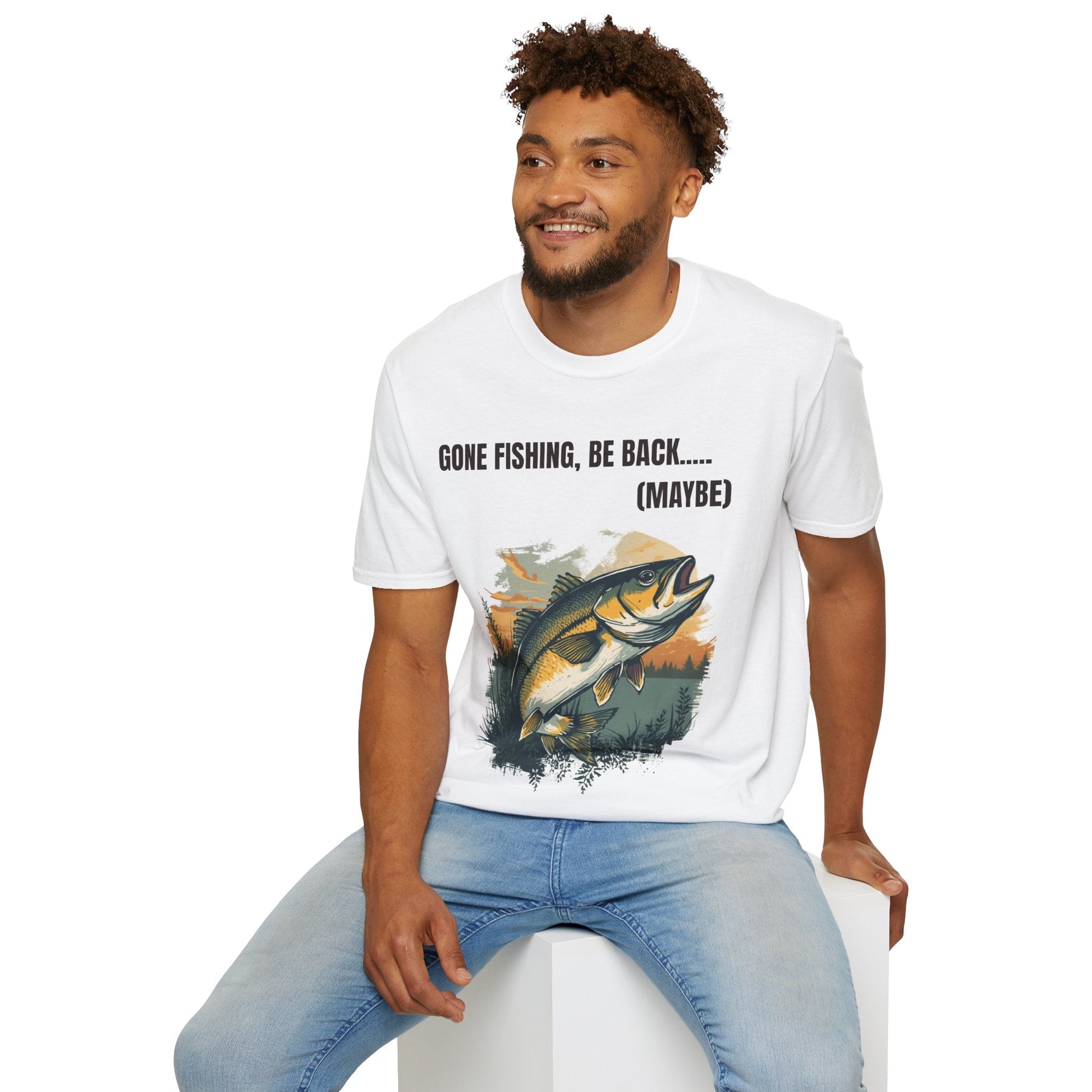 Gone Fishing, Be Back... (Maybe) T-Shirt - SJM Print Store