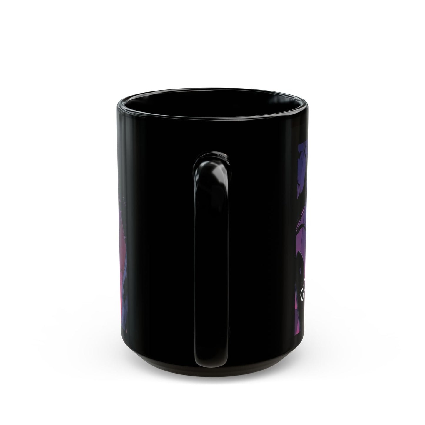 Gothic Character Mug - Perfect for Halloween, Gifts, Home Decor, Cuppa time, Black Mug with Unique Design - SJM Print Store