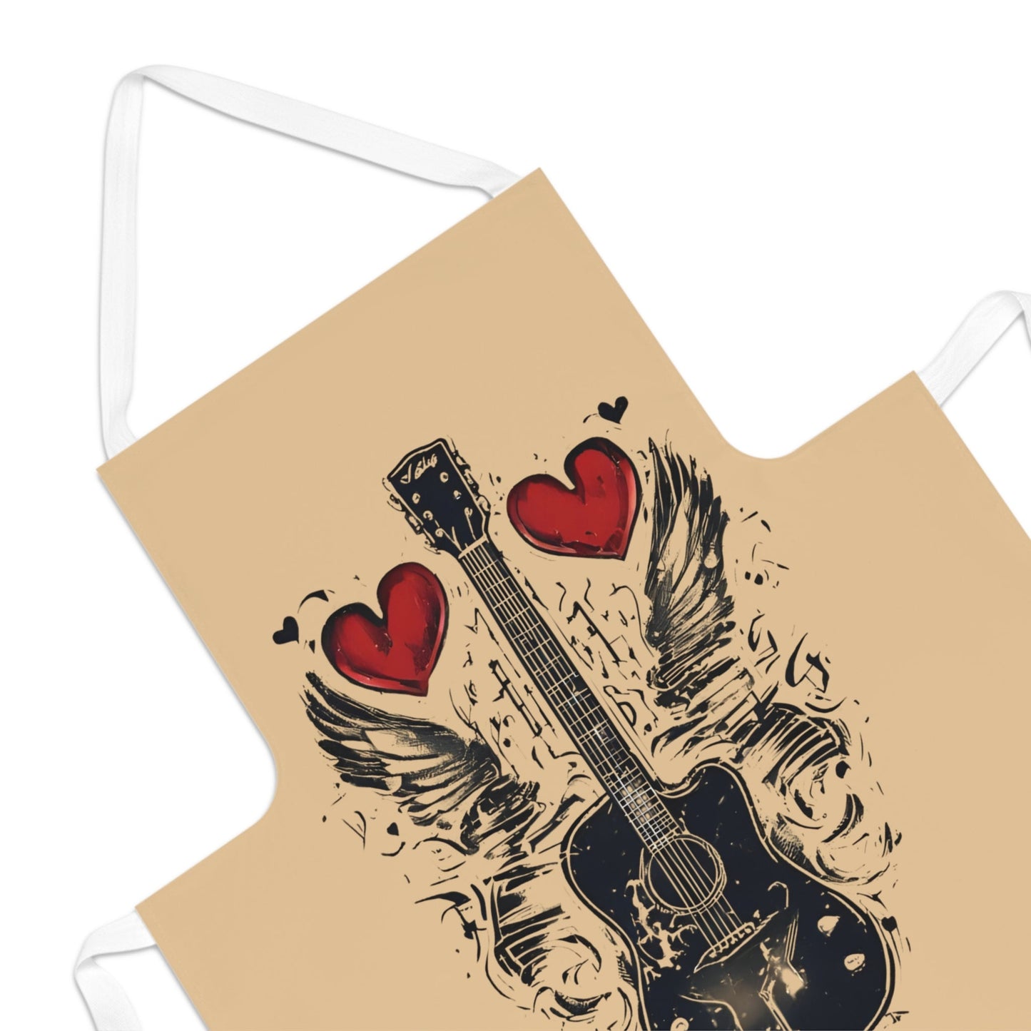 Guitar Wings and Heart Music Lover Apron - SJM Print Store