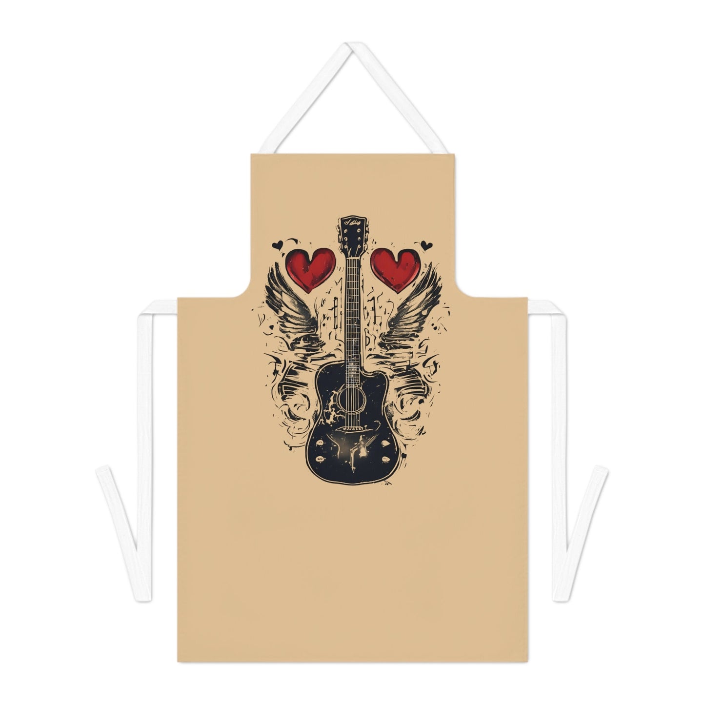 Guitar Wings and Heart Music Lover Apron - SJM Print Store