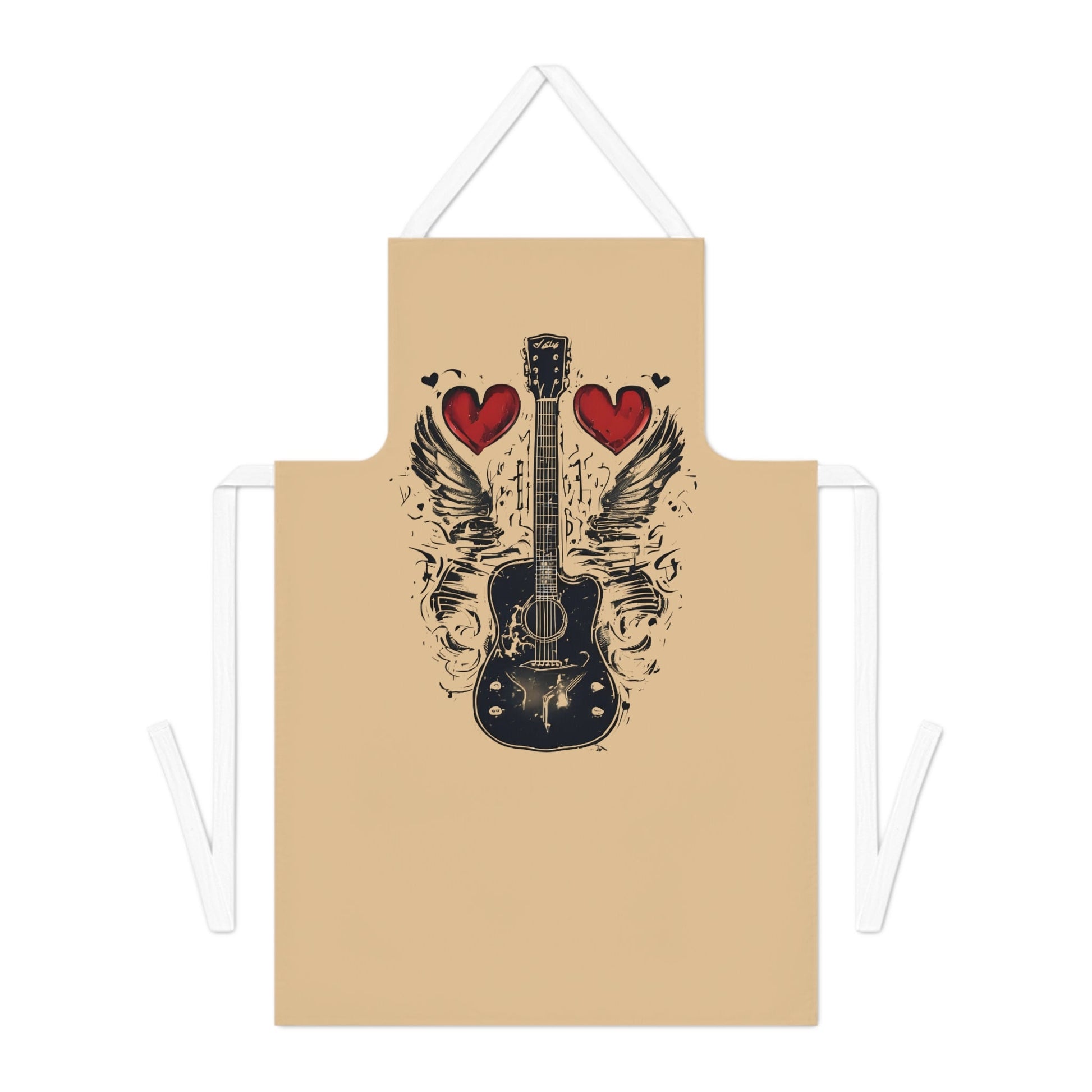 Guitar Wings and Heart Music Lover Apron - SJM Print Store